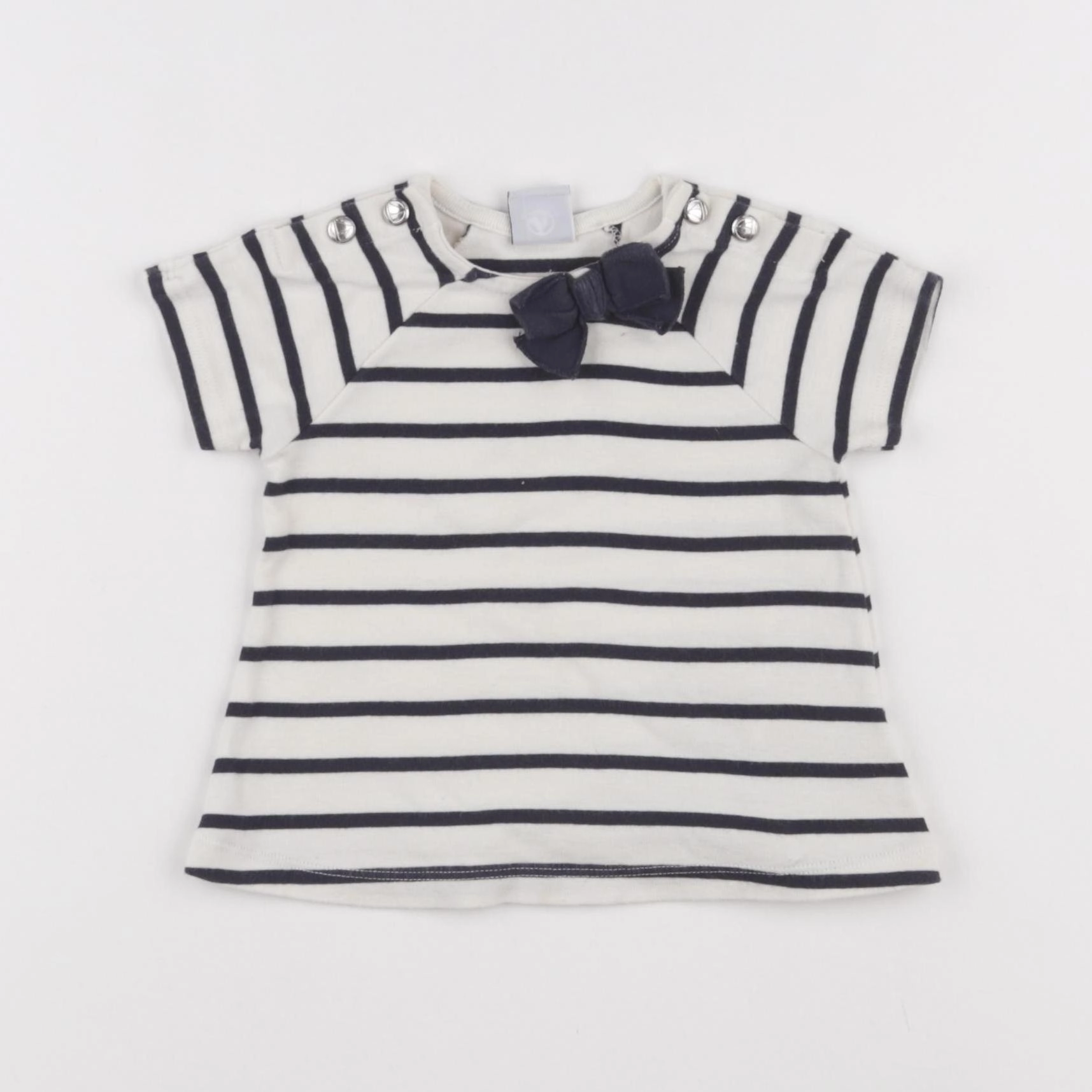 Petit Bateau - tee-shirt blanc - 12 mois