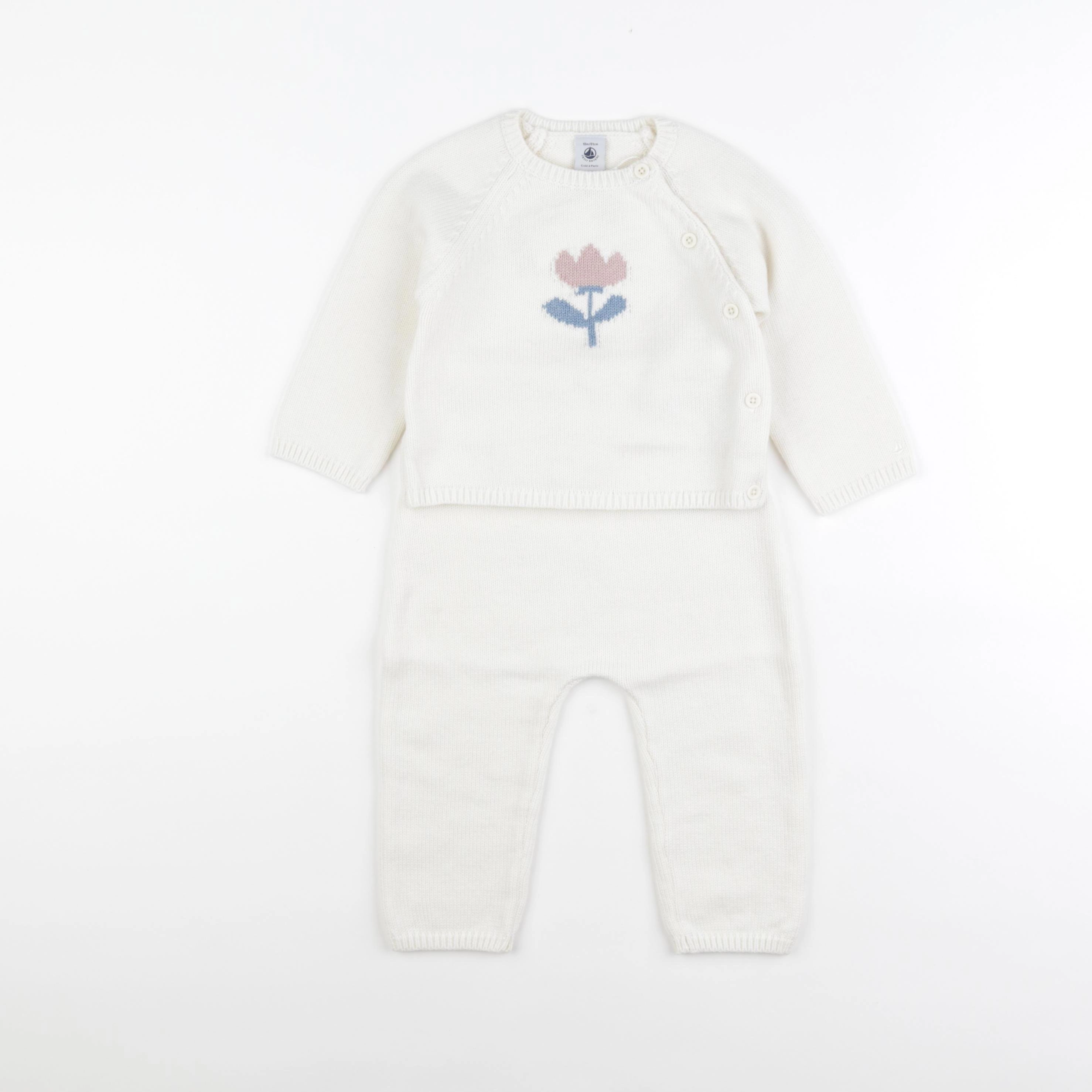 Petit Bateau - ensemble beige - 18 mois