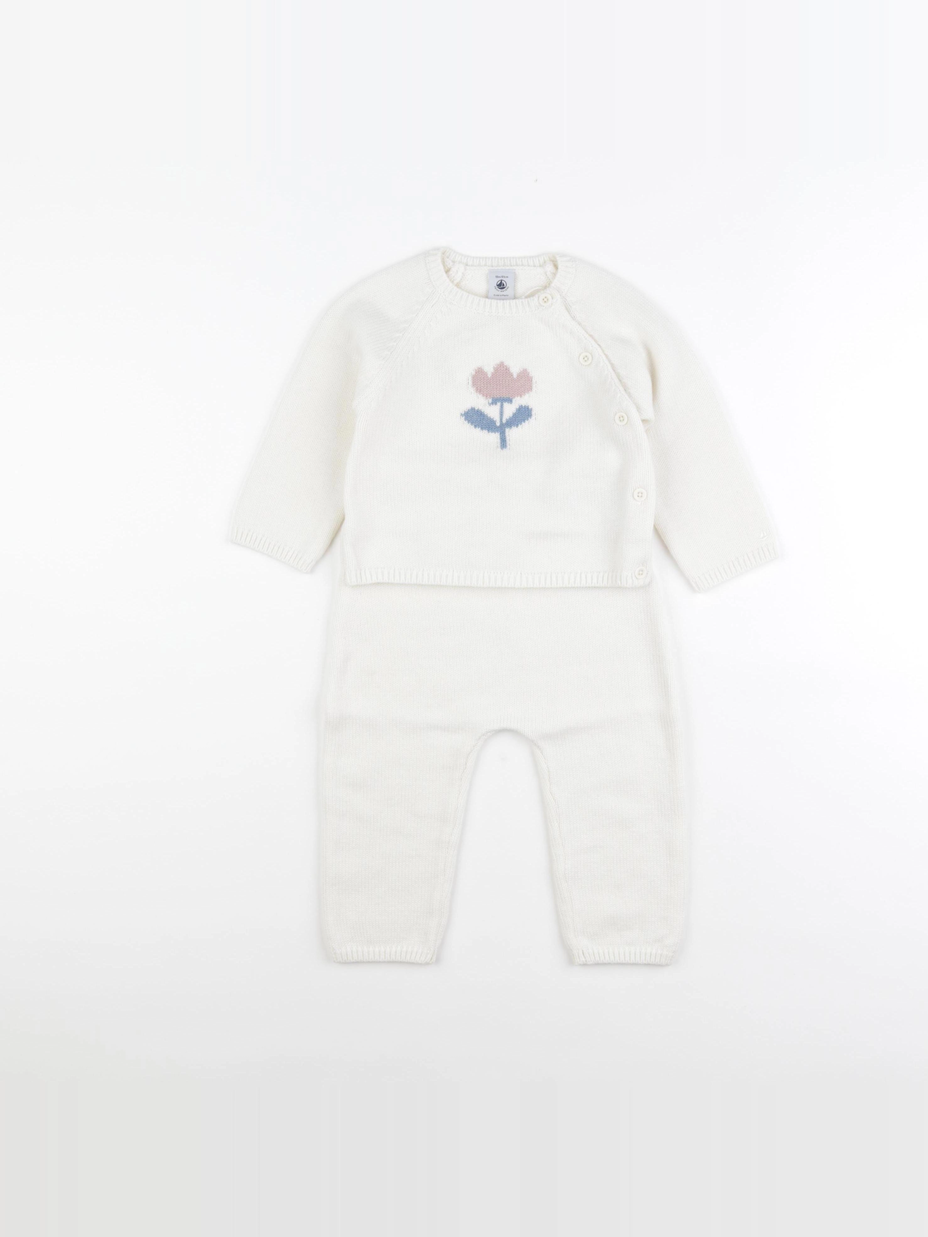 Petit Bateau - ensemble beige - 18 mois