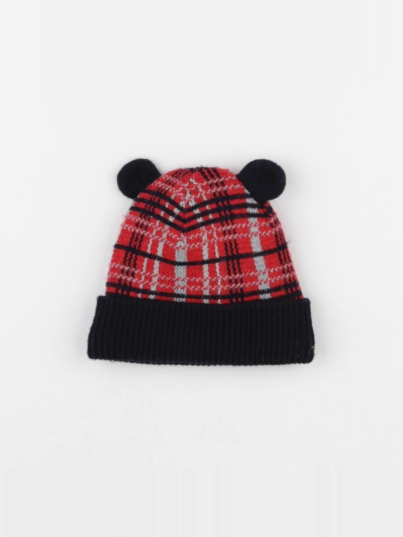 Petit Bateau - bonnet bleu, rouge - 12/18 mois