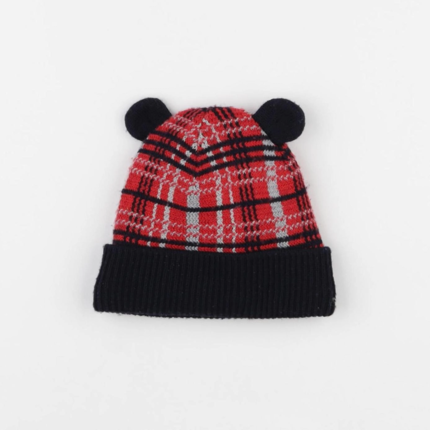 Petit Bateau - bonnet bleu, rouge - 12/18 mois