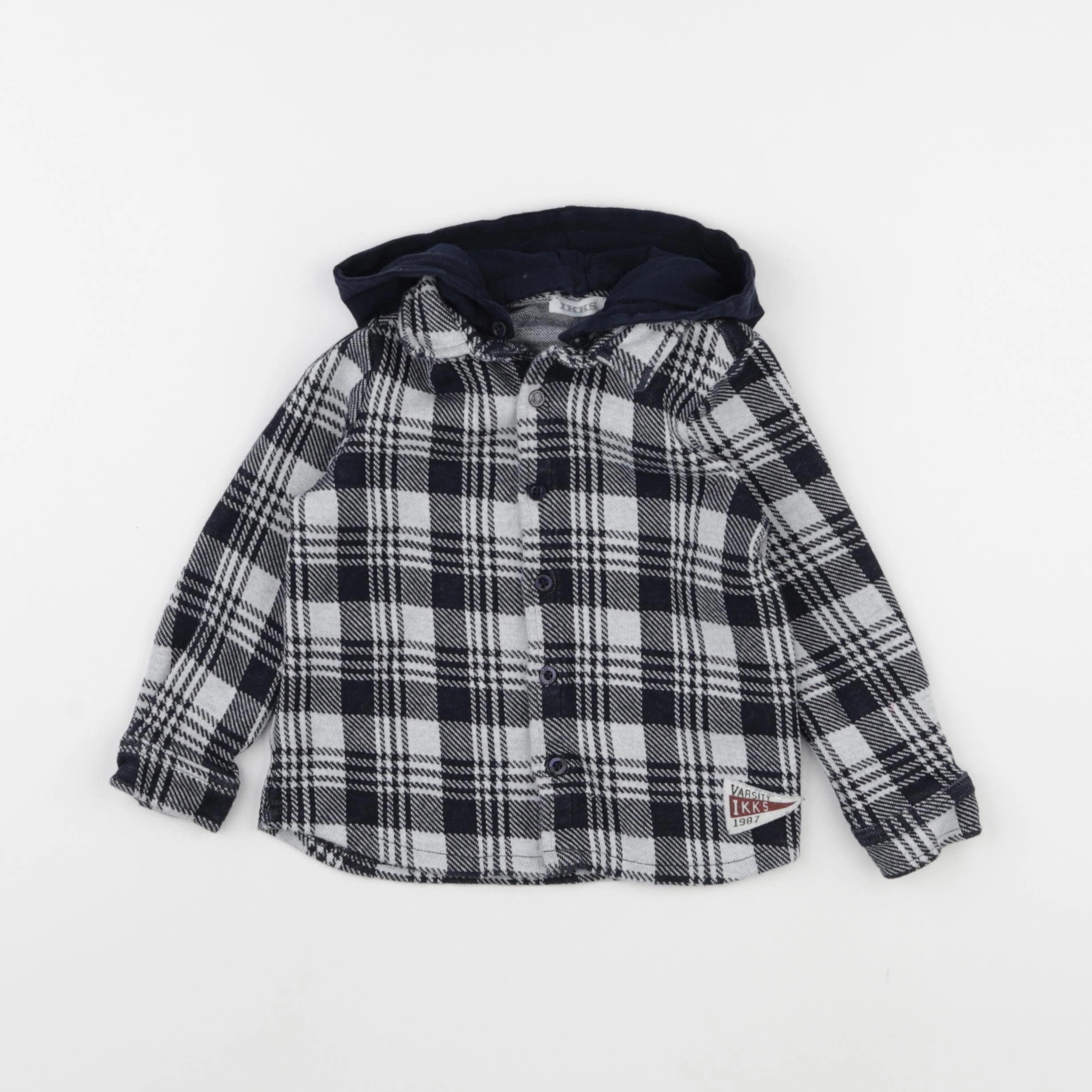 IKKS - chemise gris, noir - 2 ans