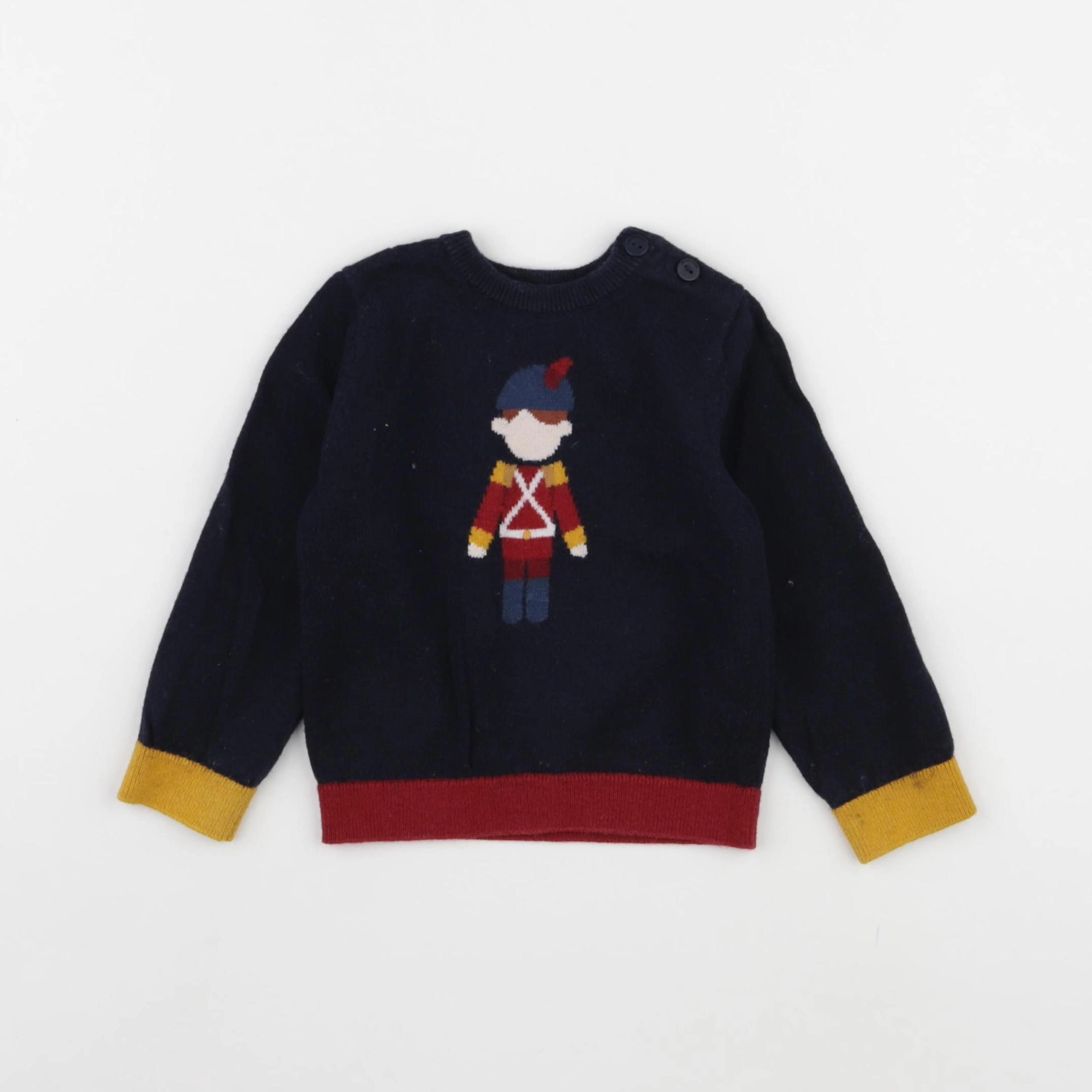 Jacadi - pull bleu - 18 mois