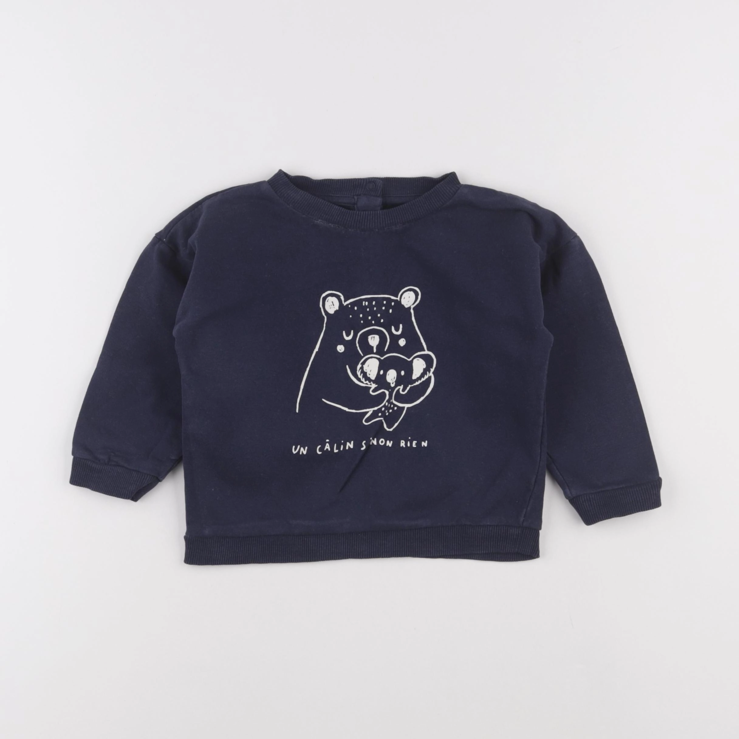 Vertbaudet - sweat bleu - 24 mois