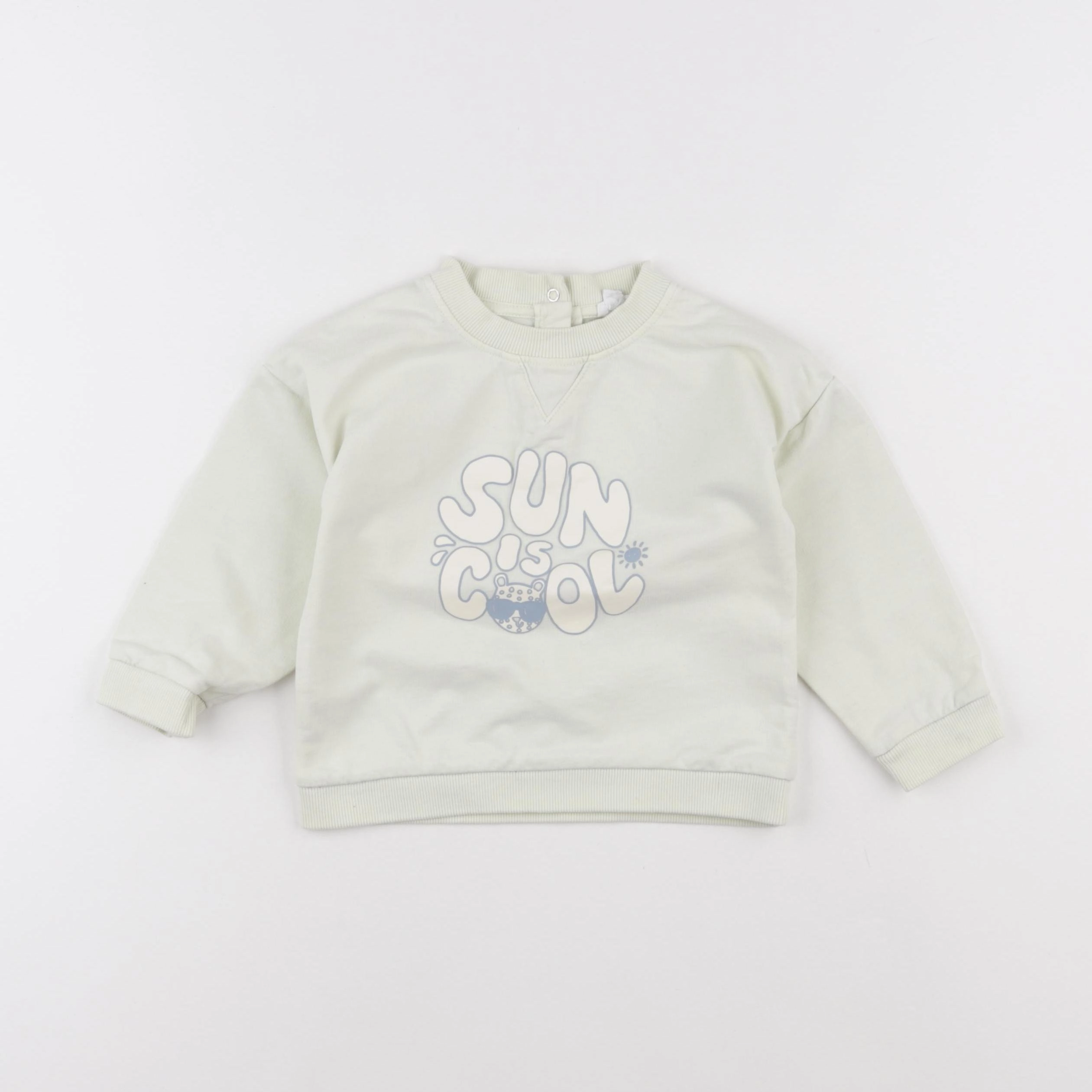 Vertbaudet - sweat vert - 24 mois