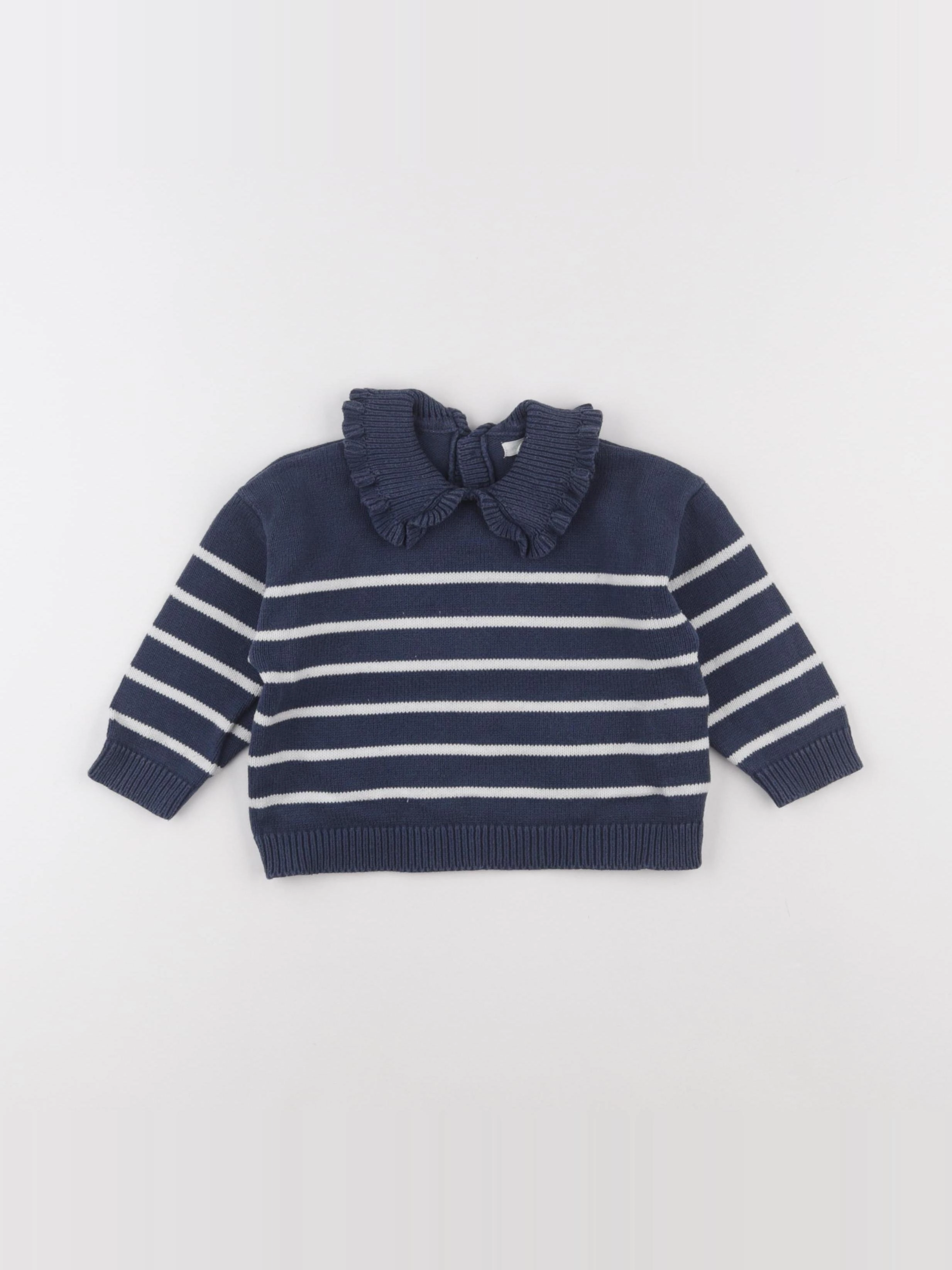 Vertbaudet - pull bleu - 18 mois