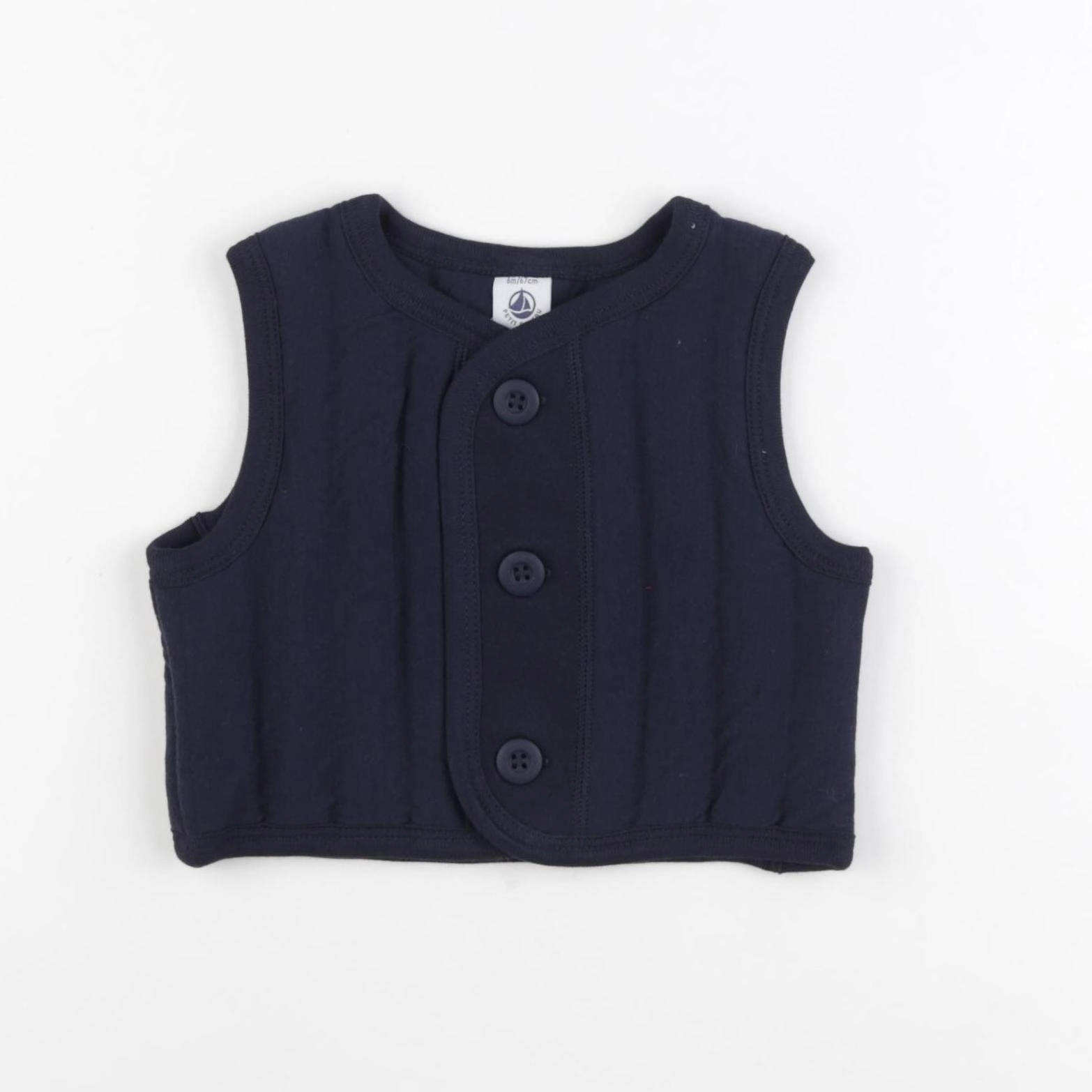 Petit Bateau - doudoune bleu - 6 mois
