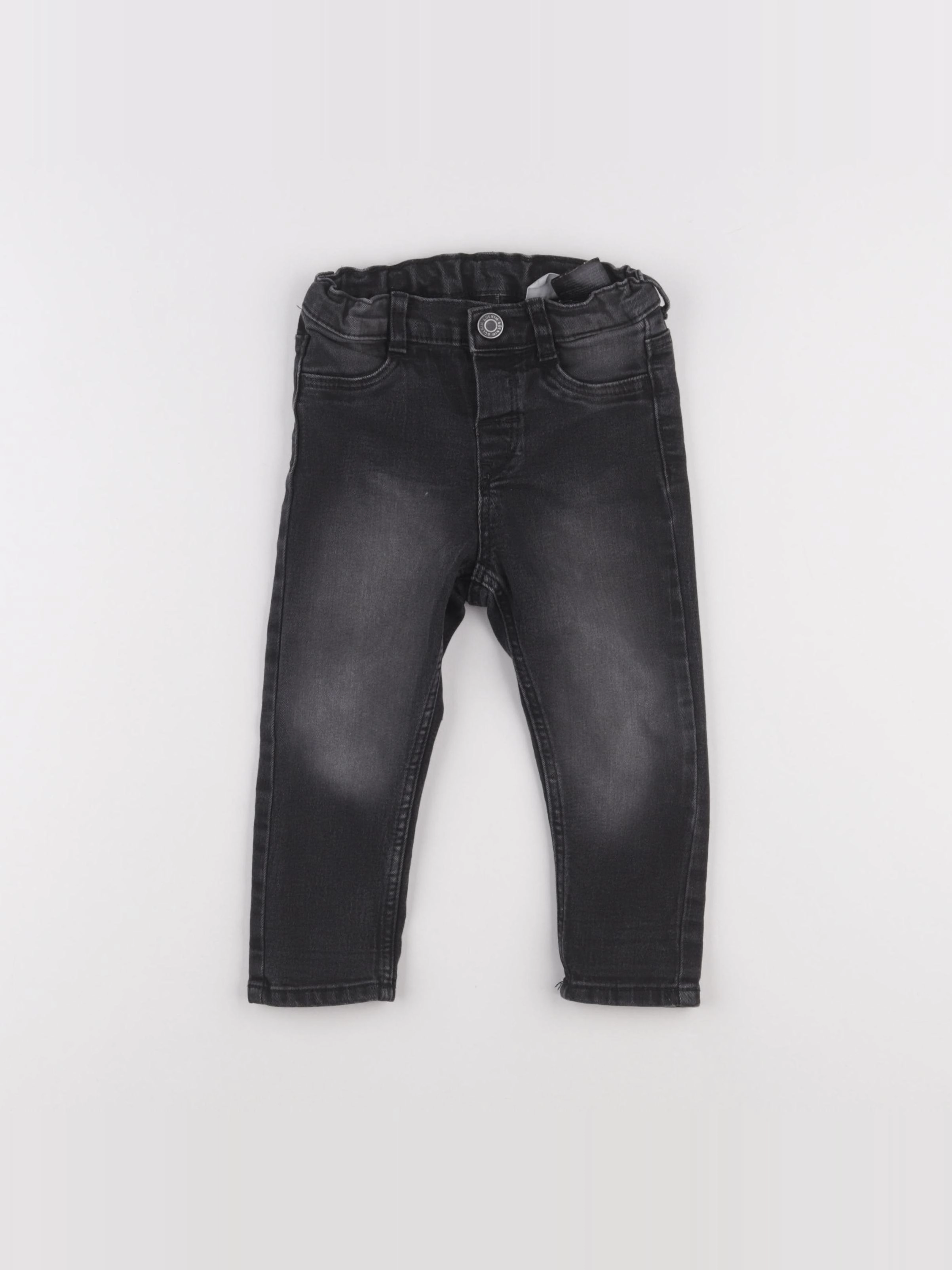 H&M - jean noir - 12/18 mois