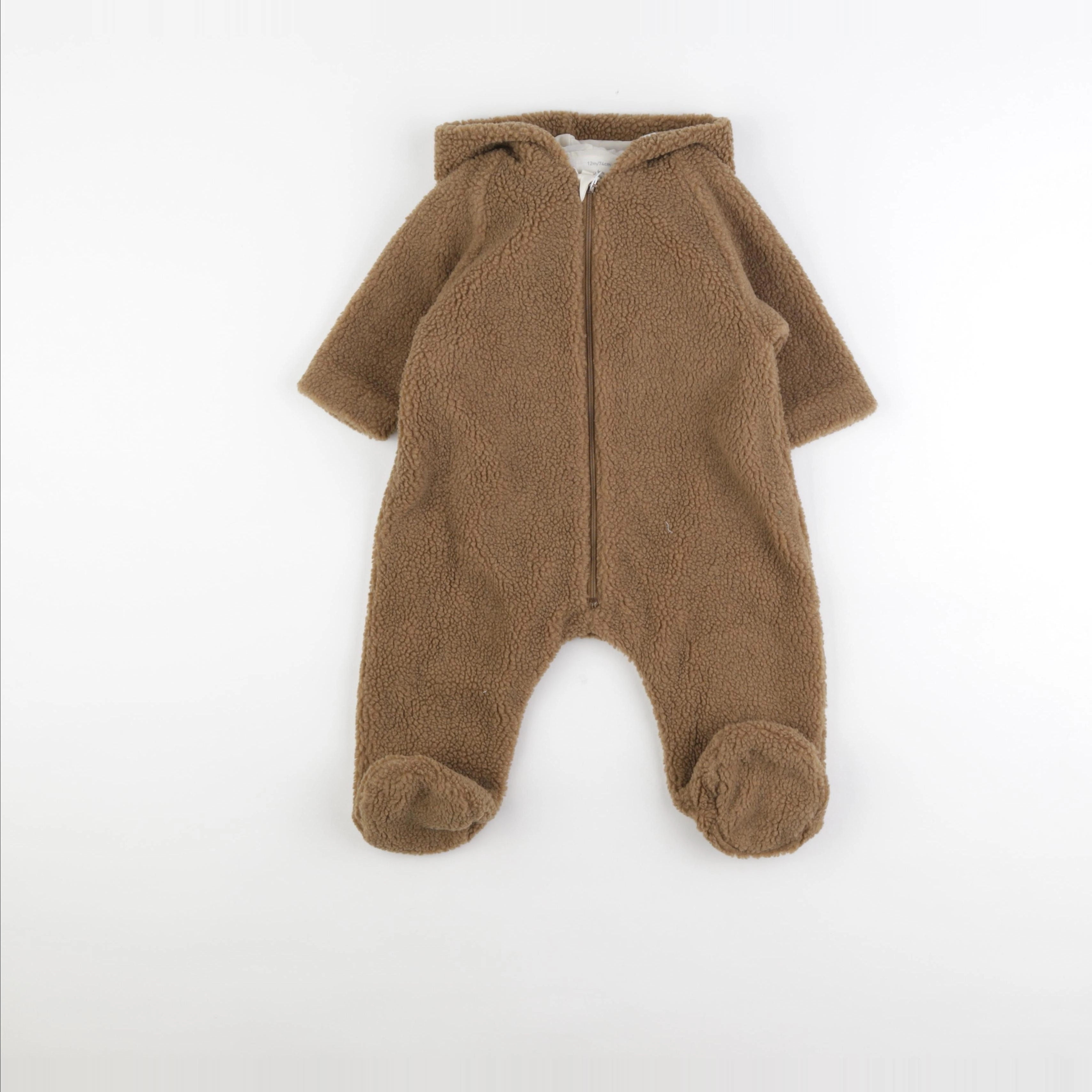 Petit Bateau - combi-pilote marron - 12 mois
