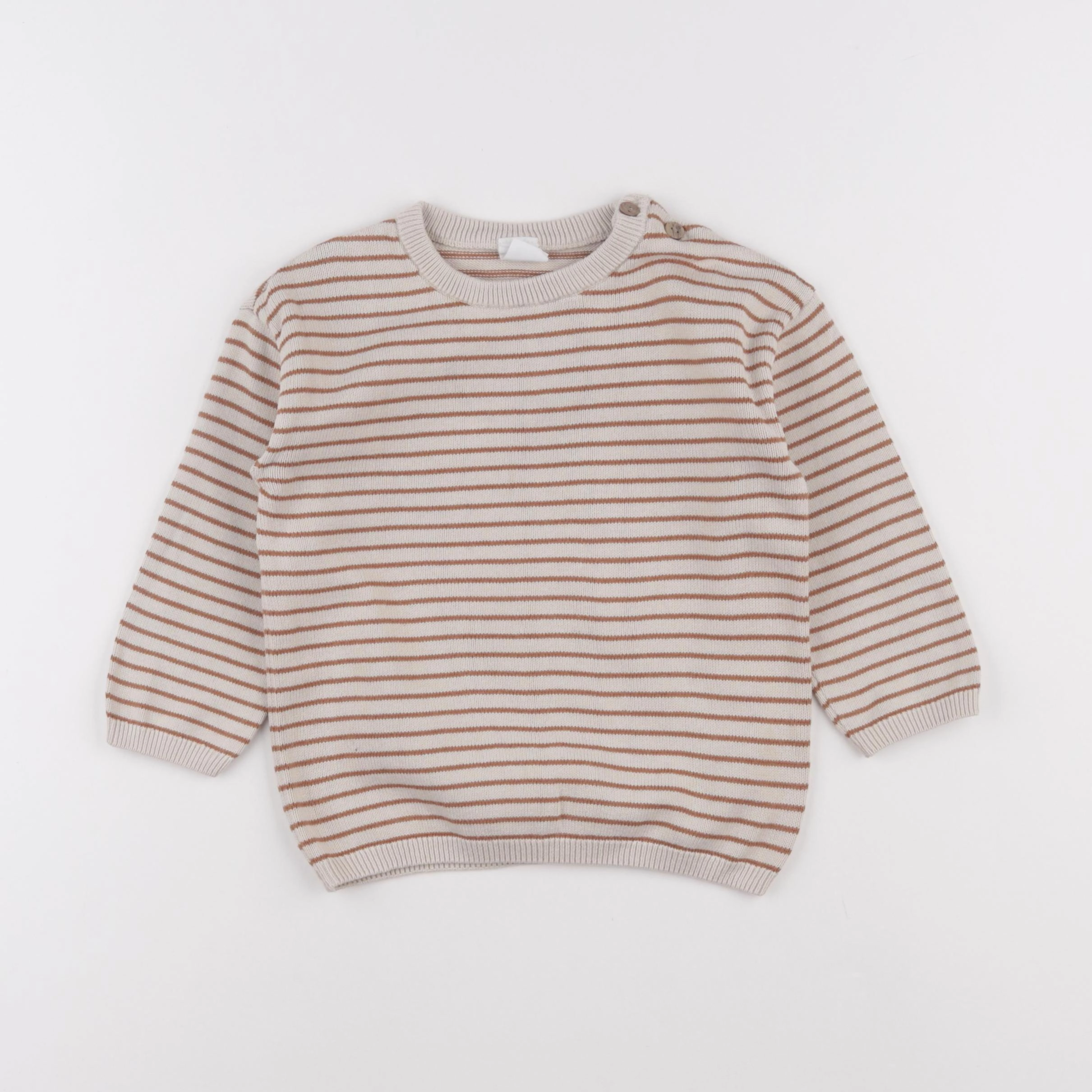 H&M - pull beige, marron - 18/24 mois