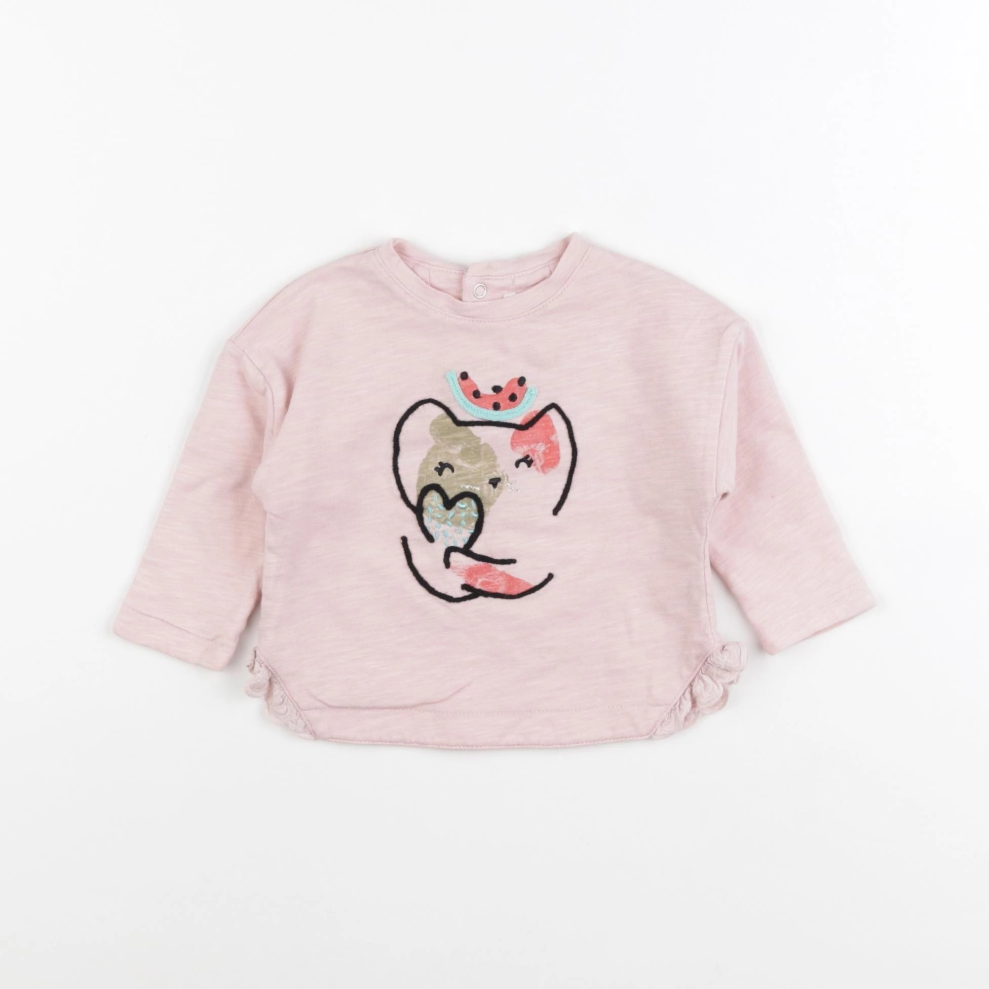 Catimini - tee-shirt rose - 6 mois