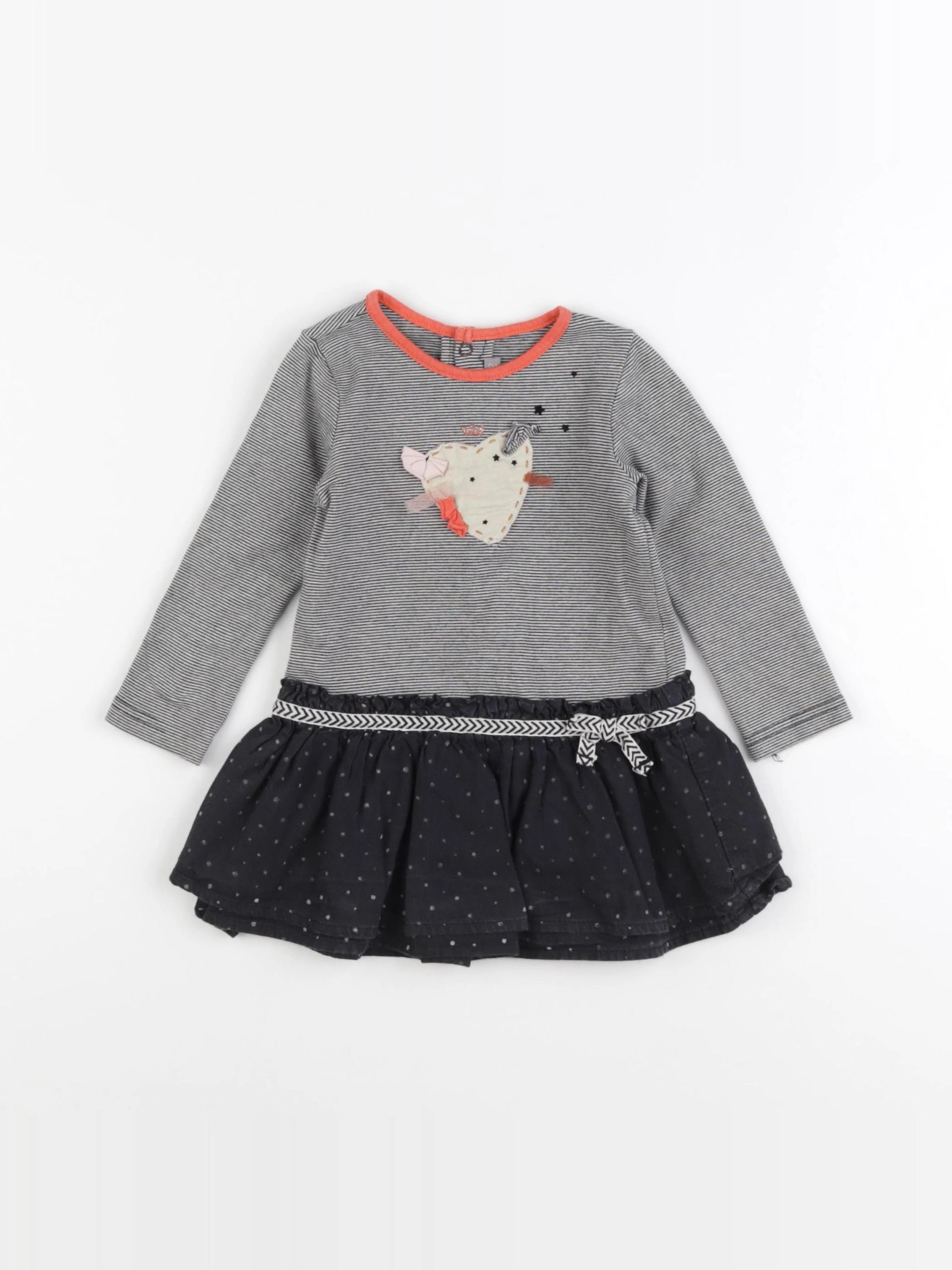Catimini - robe gris - 12 mois