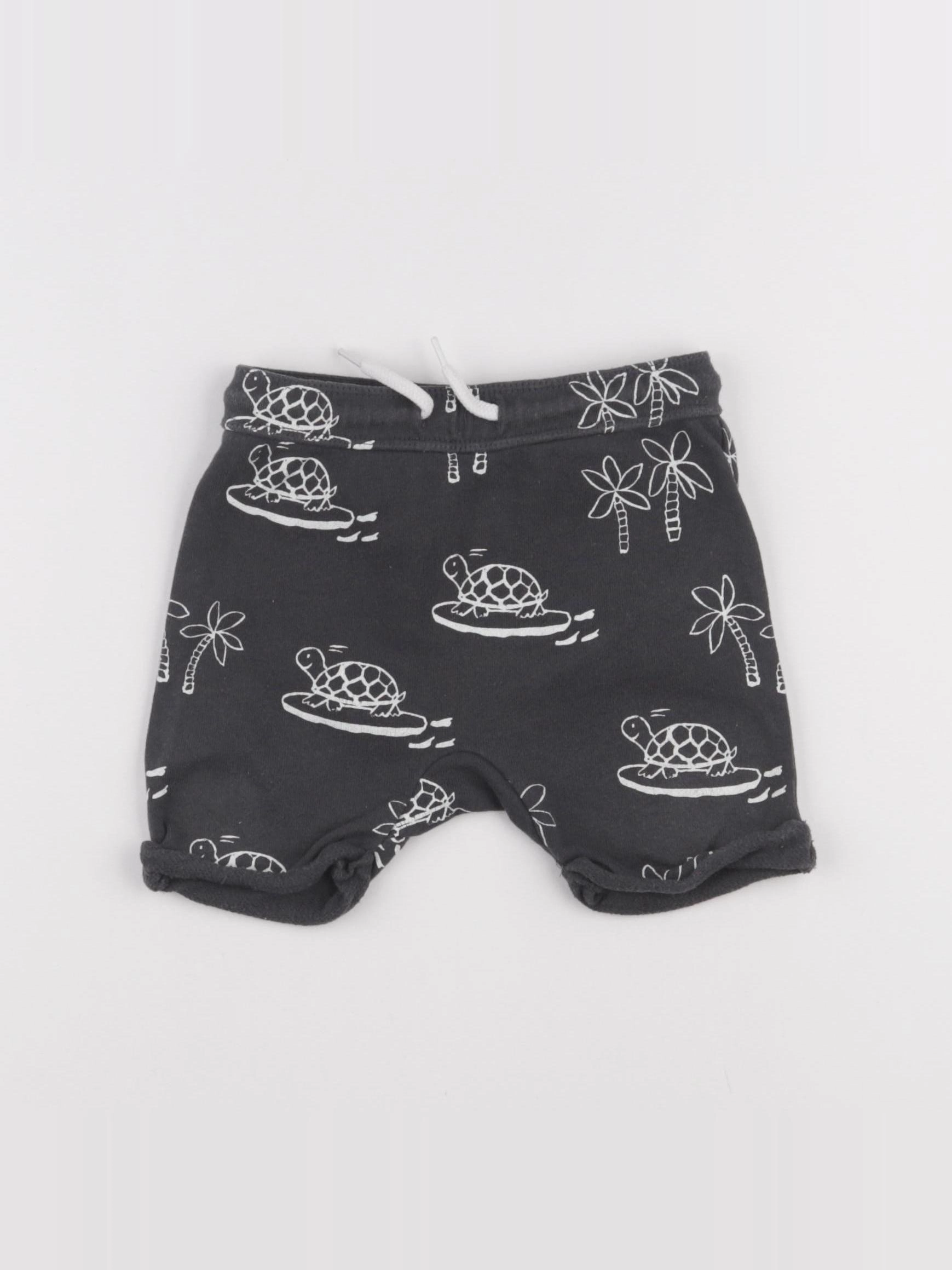 H&M - short gris - 12/18 mois
