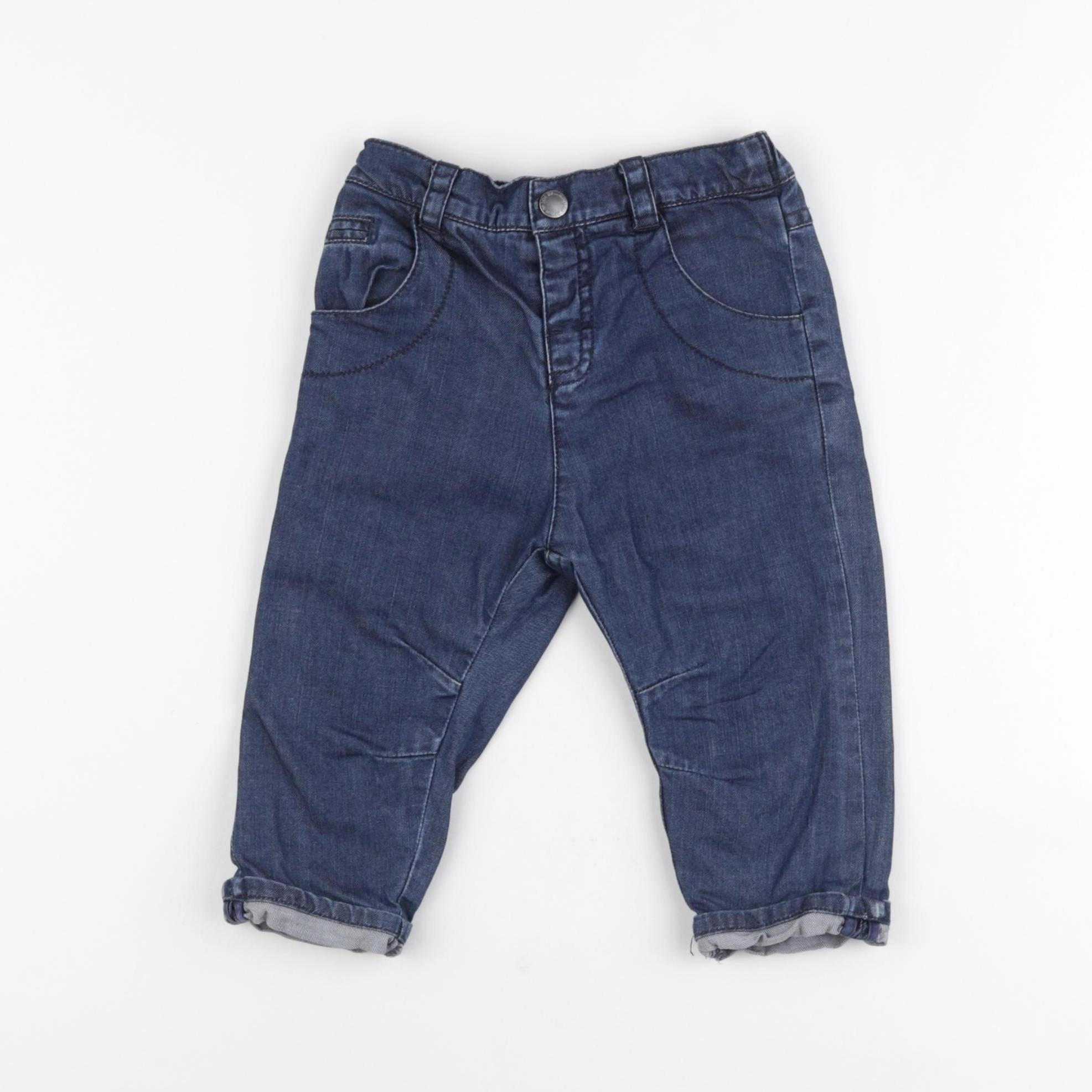 DPAM - pantalon bleu - 12 mois