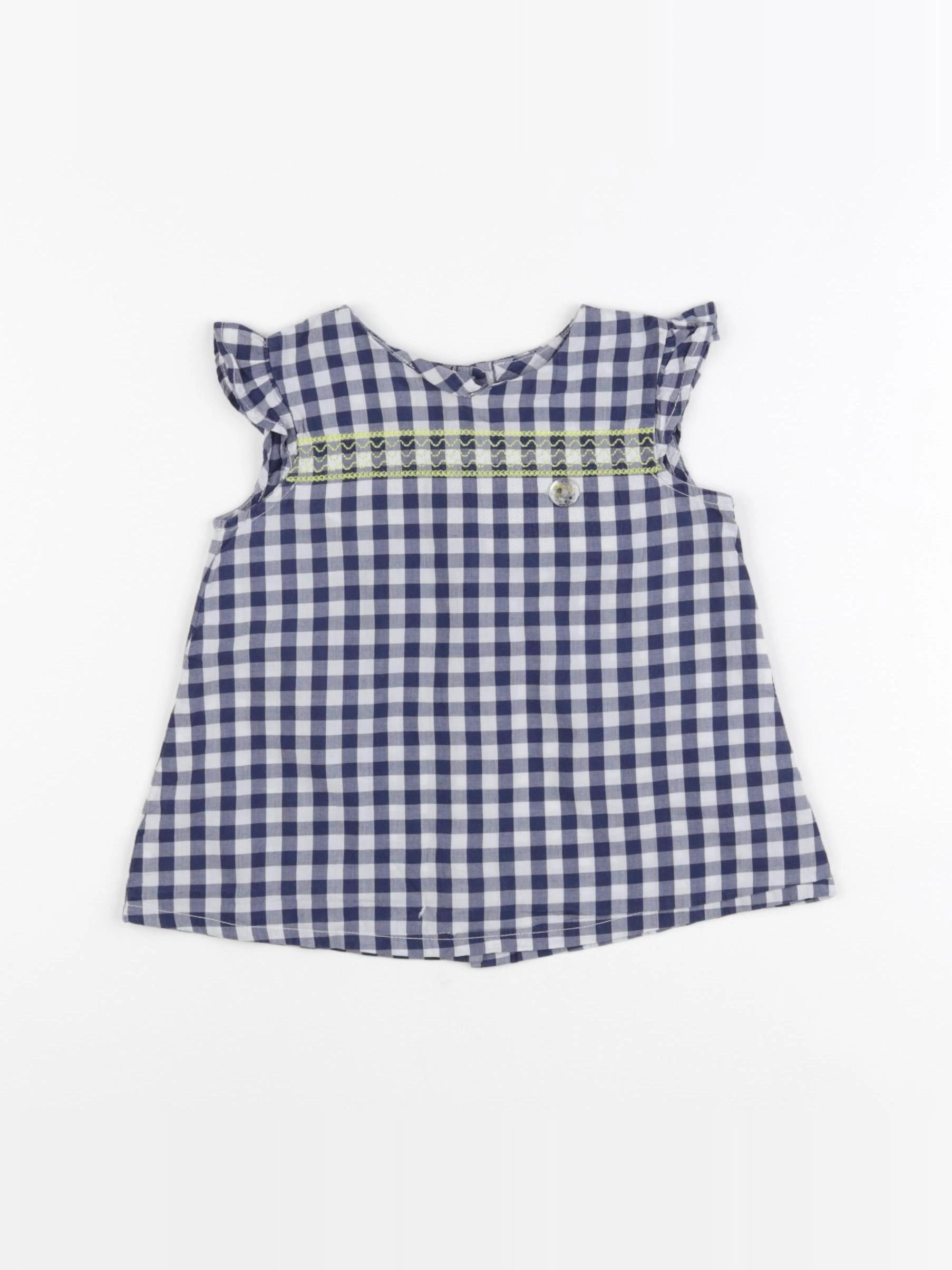 Sergent Major - blouse bleu, blanc - 12 mois