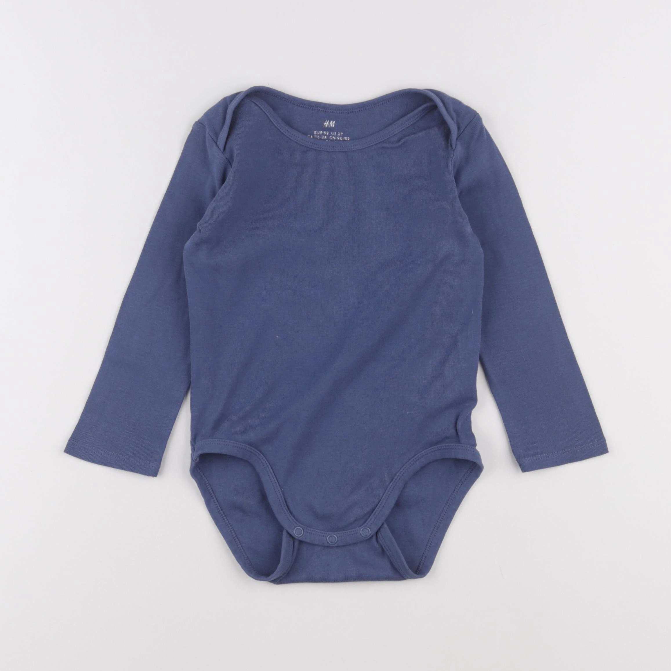 H&M - body bleu - 18/24 mois