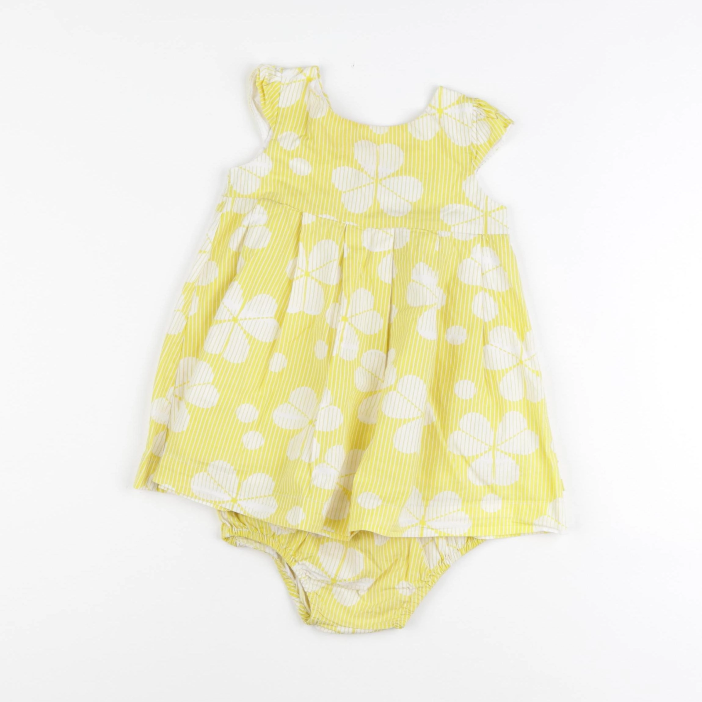 Obaïbi - robe blanc, jaune - 12 mois