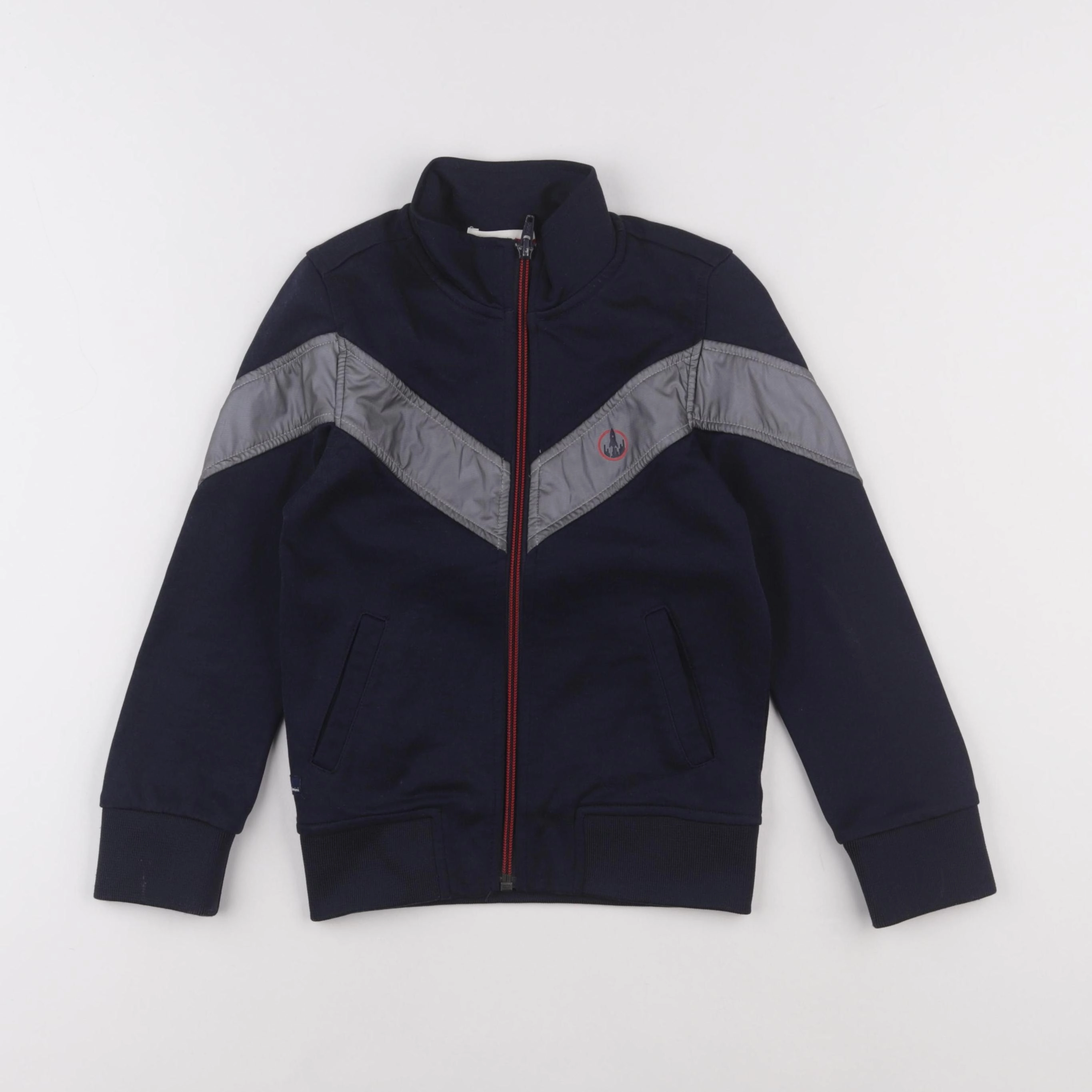 Catimini - sweat bleu, gris - 6 ans