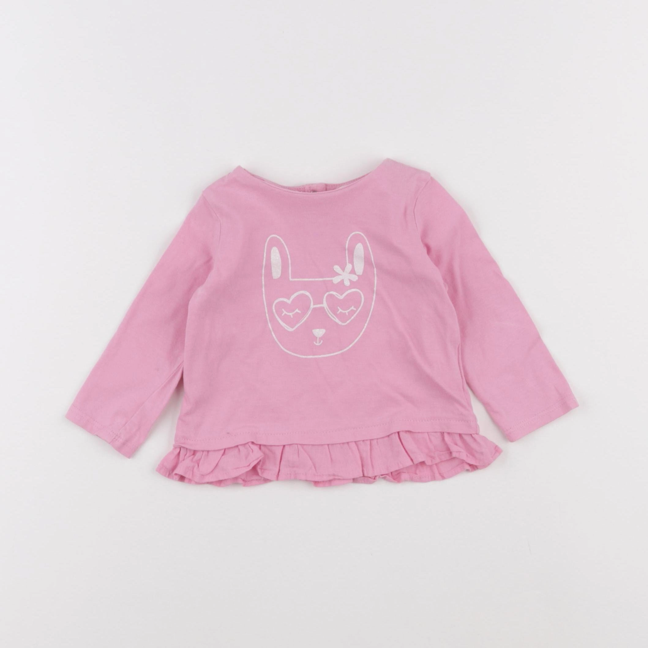DPAM - tee-shirt rose - 9 mois