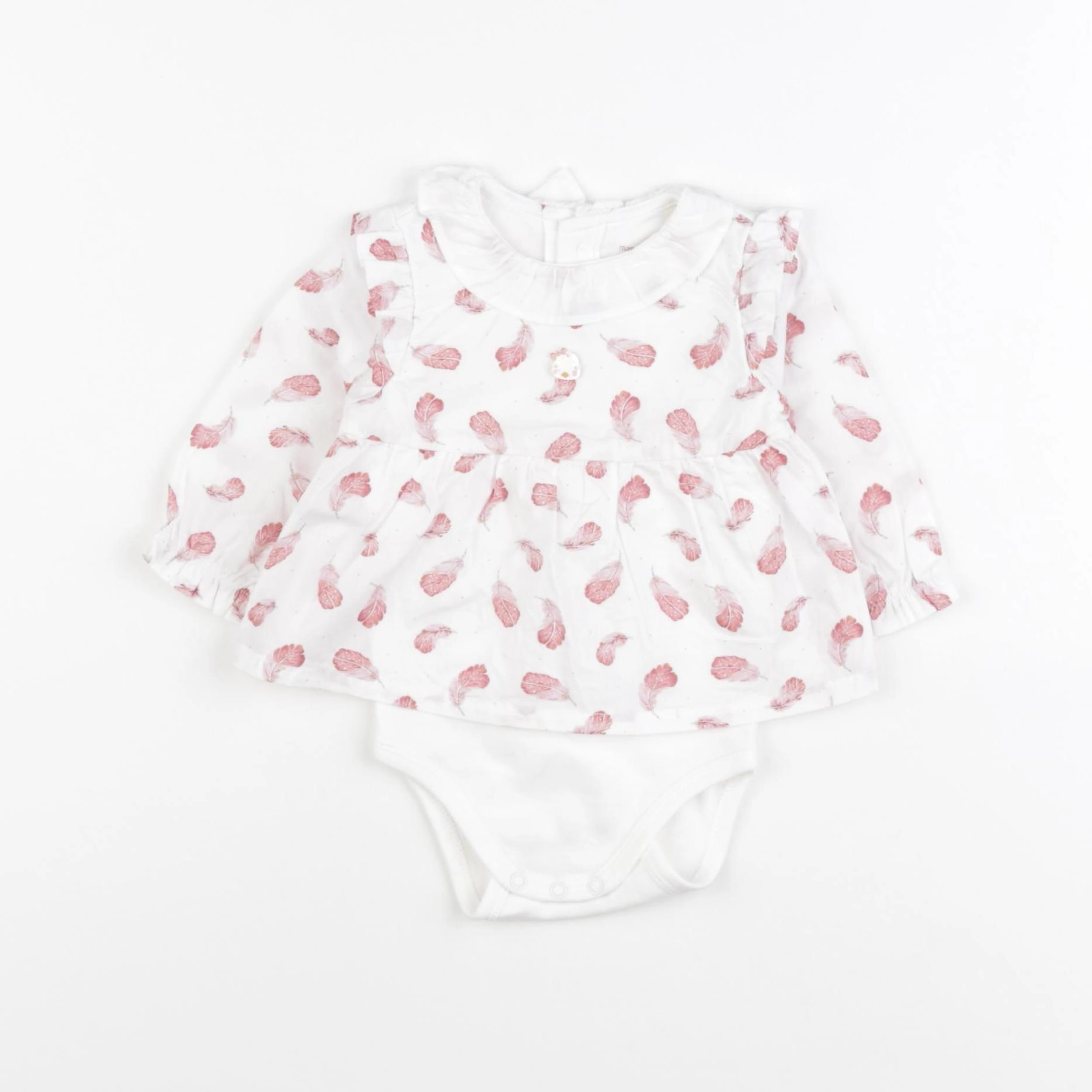 Sergent Major - body blouse blanc, rose - 3 mois