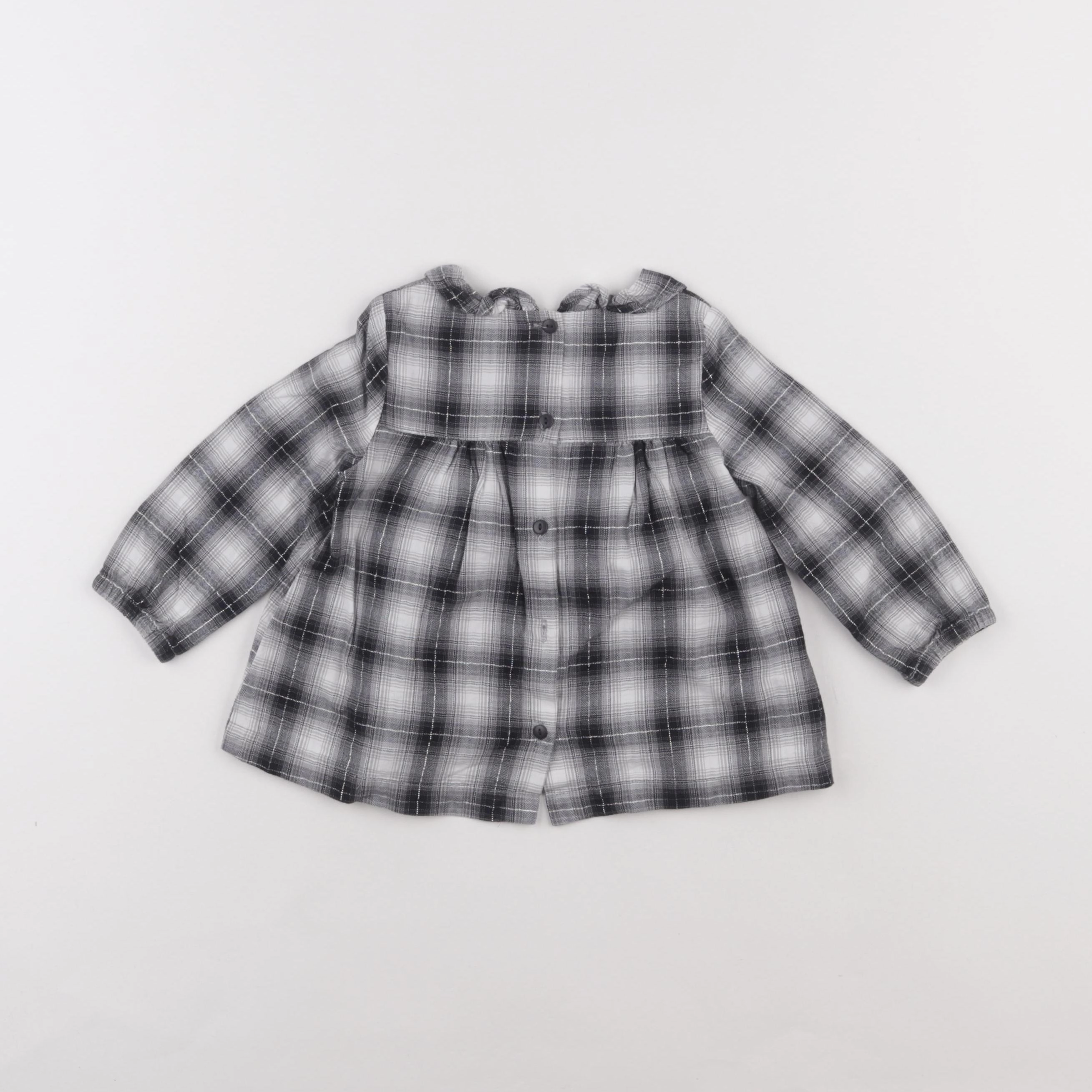 DPAM - blouse blanc, gris - 12 mois