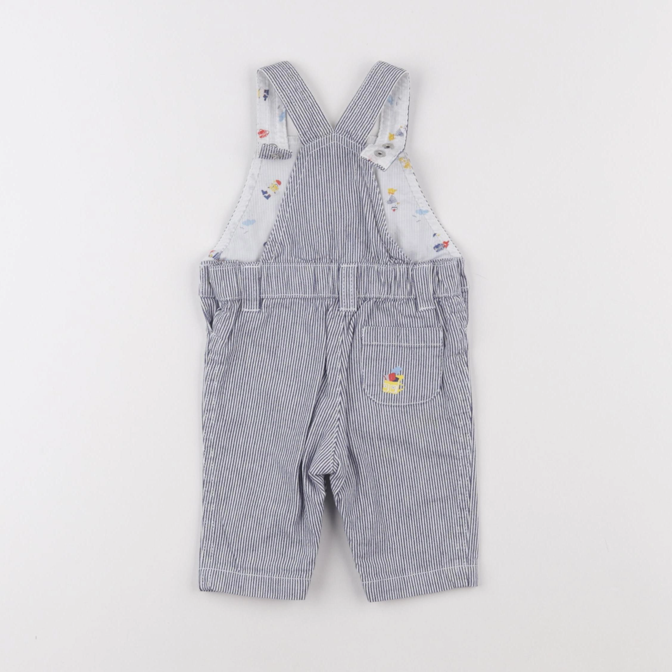 Sergent Major - salopette blanc, bleu - 3 mois
