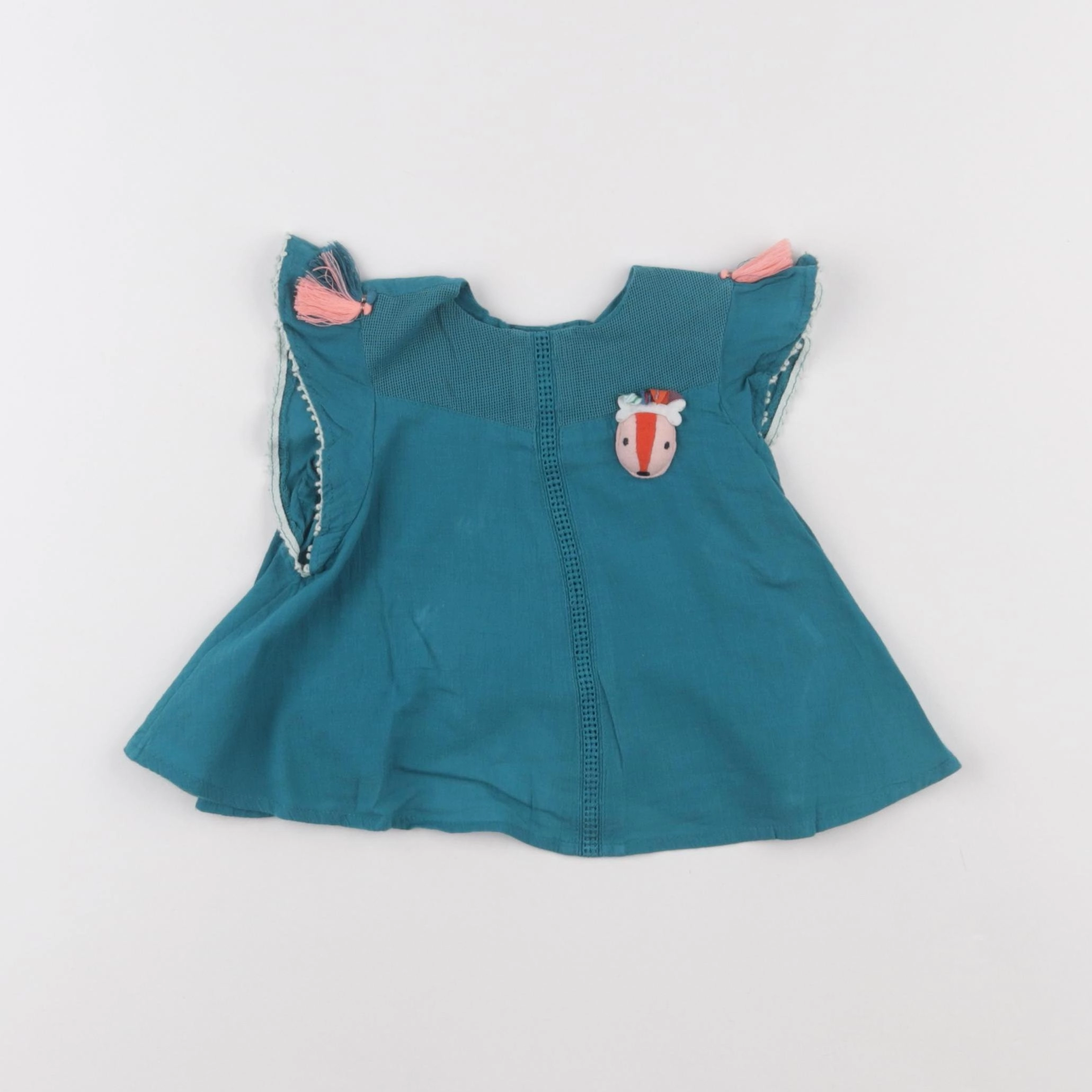 Catimini - blouse vert - 6 mois