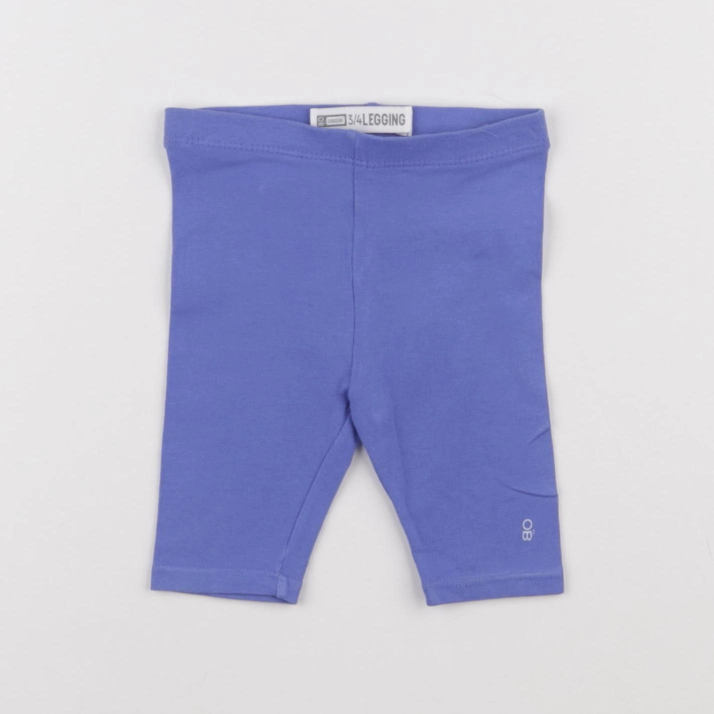 Obaïbi - legging court bleu - 6 mois