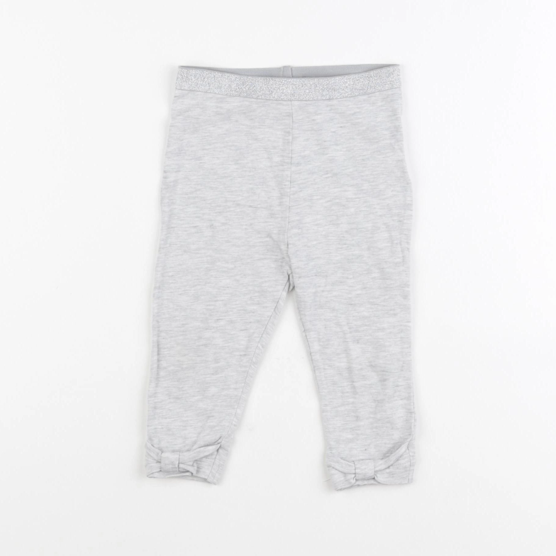 Sergent Major - legging gris, argent - 9/12 mois