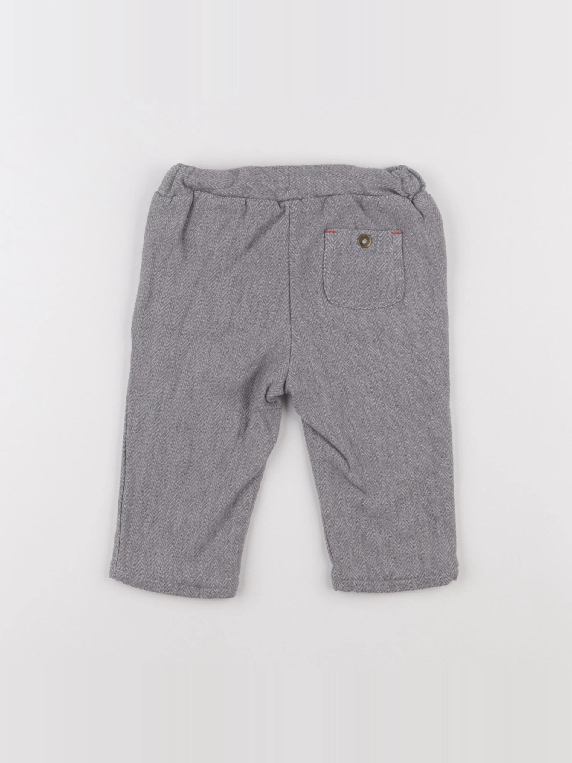 Sergent Major - pantalon doublé gris - 9 mois