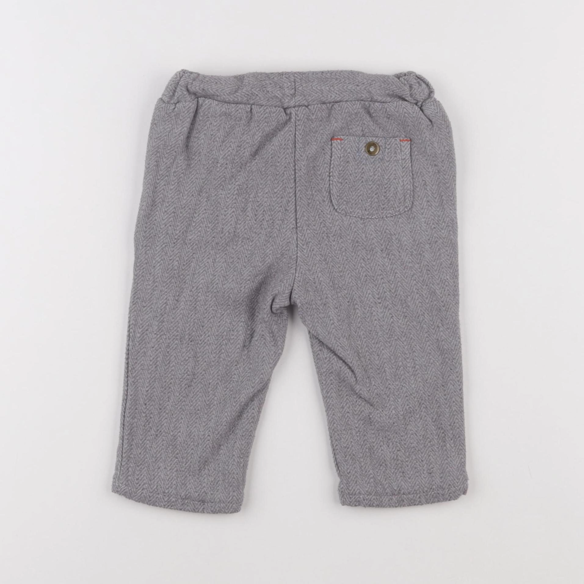 Sergent Major - pantalon doublé gris - 9 mois