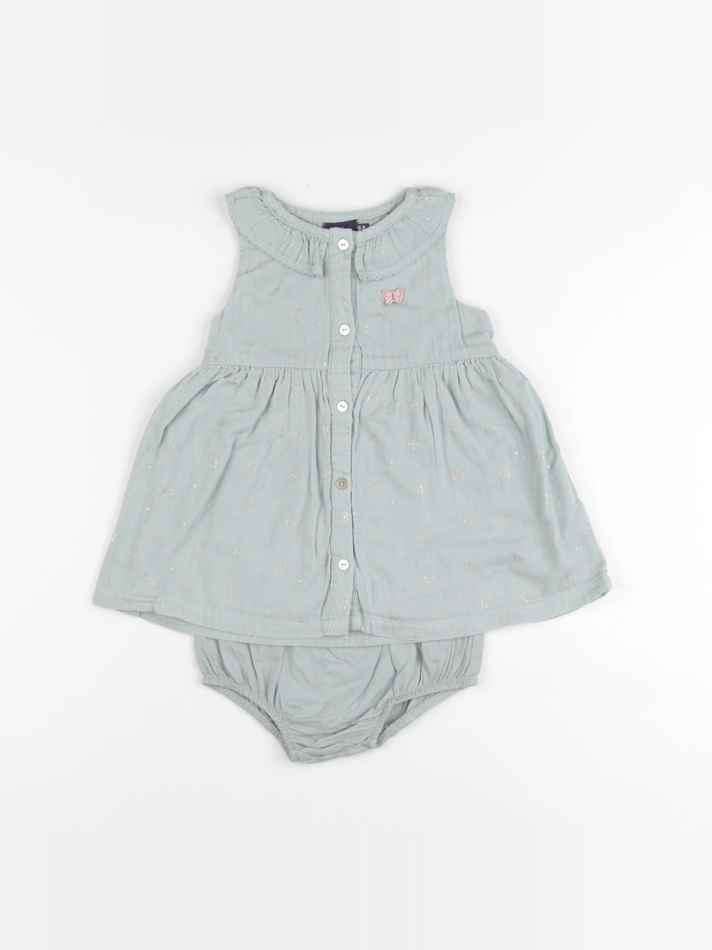 Sergent Major - robe vert - 12 mois