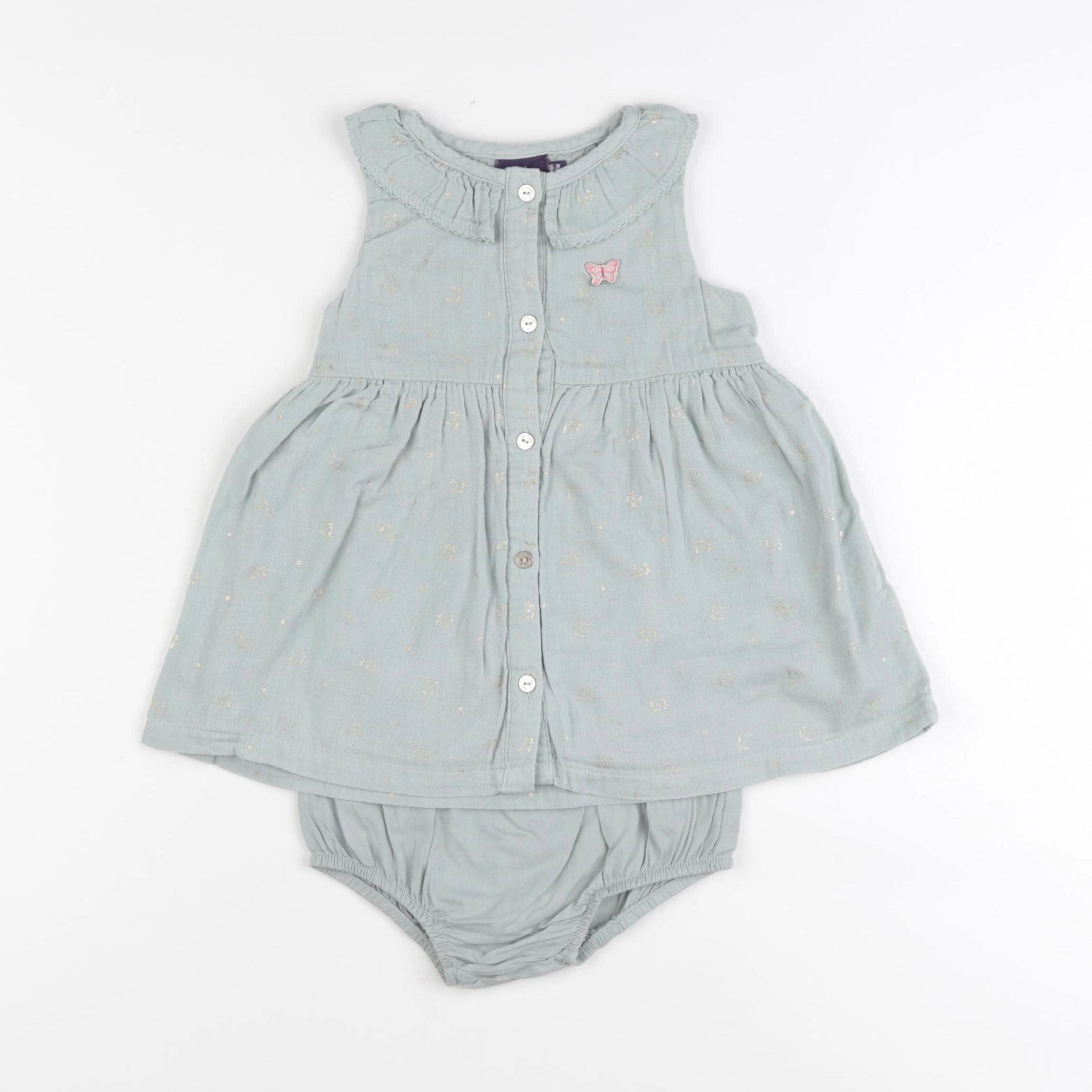 Sergent Major - robe vert - 12 mois