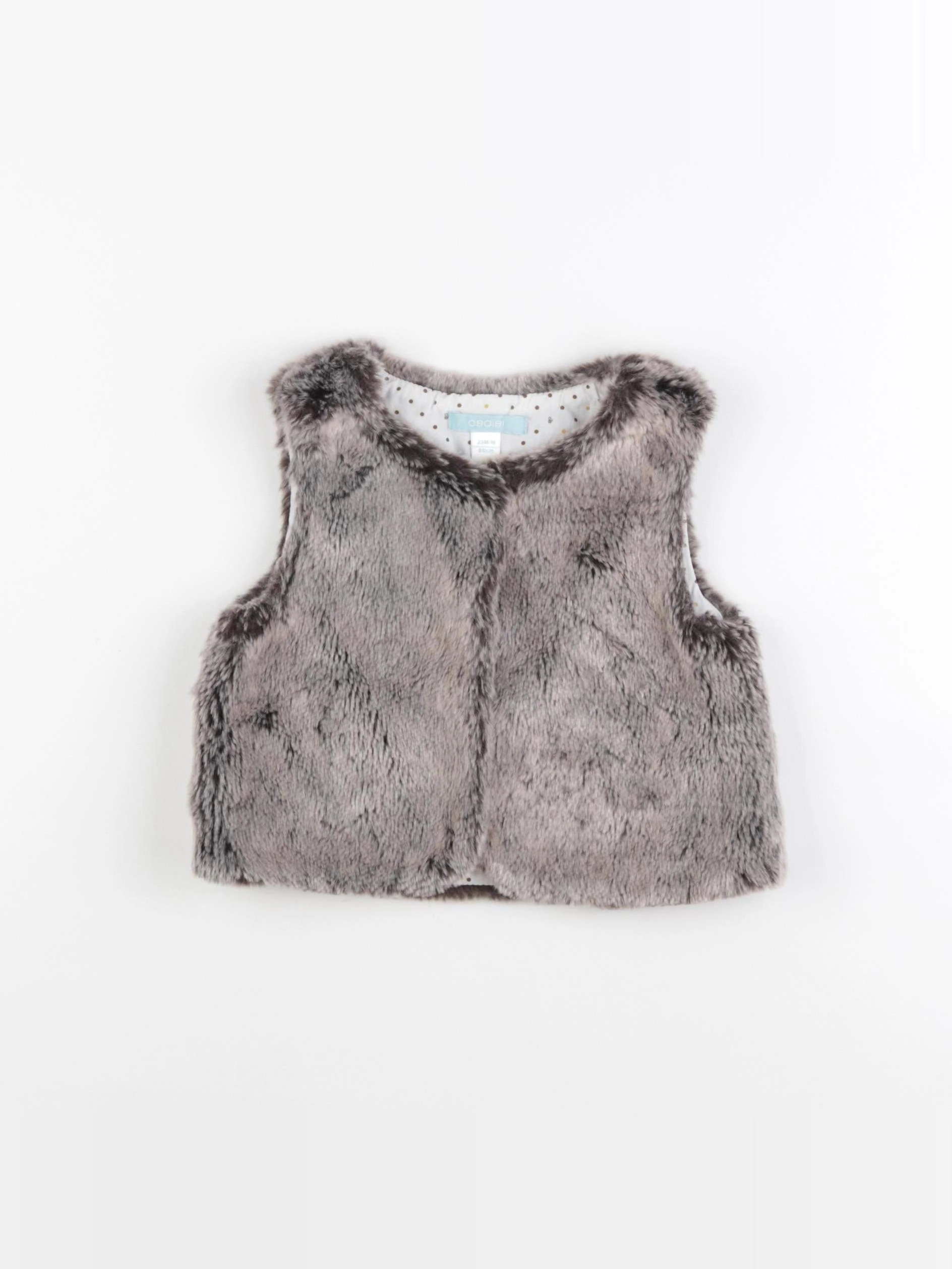 Obaïbi - gilet taupe - 24 mois
