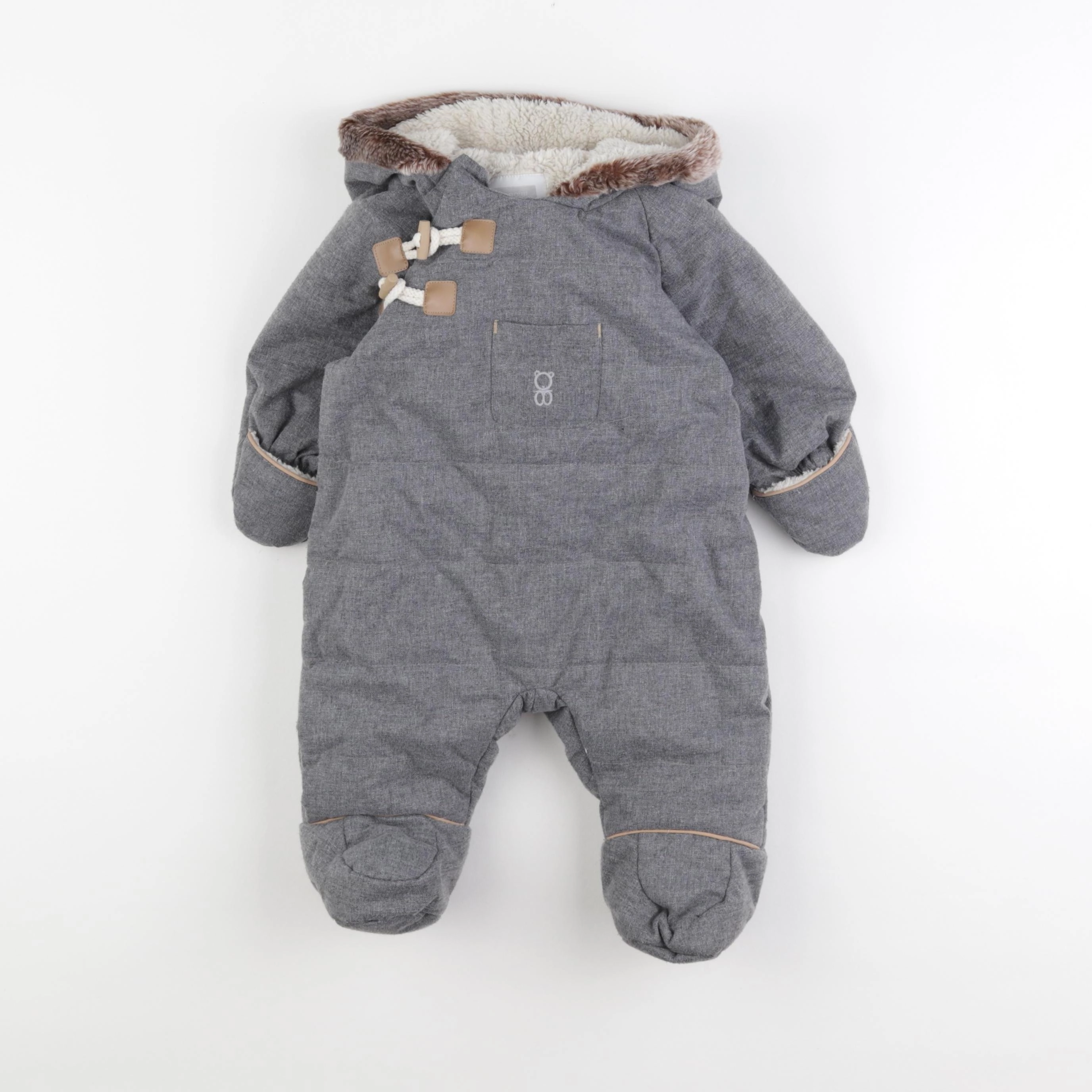 Obaïbi - combi-pilote gris - 3 mois