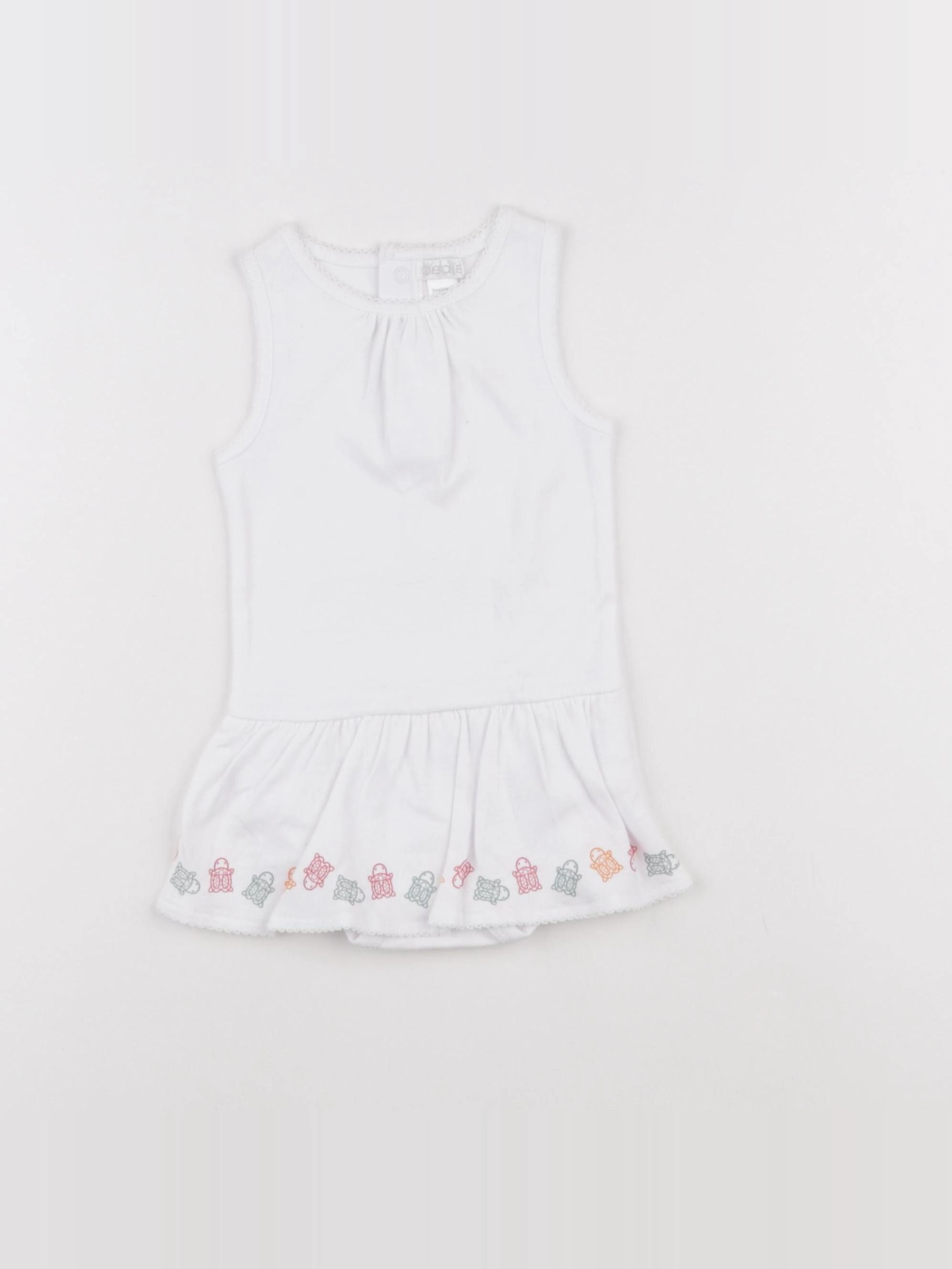 Obaïbi - body robe blanc - 6 mois