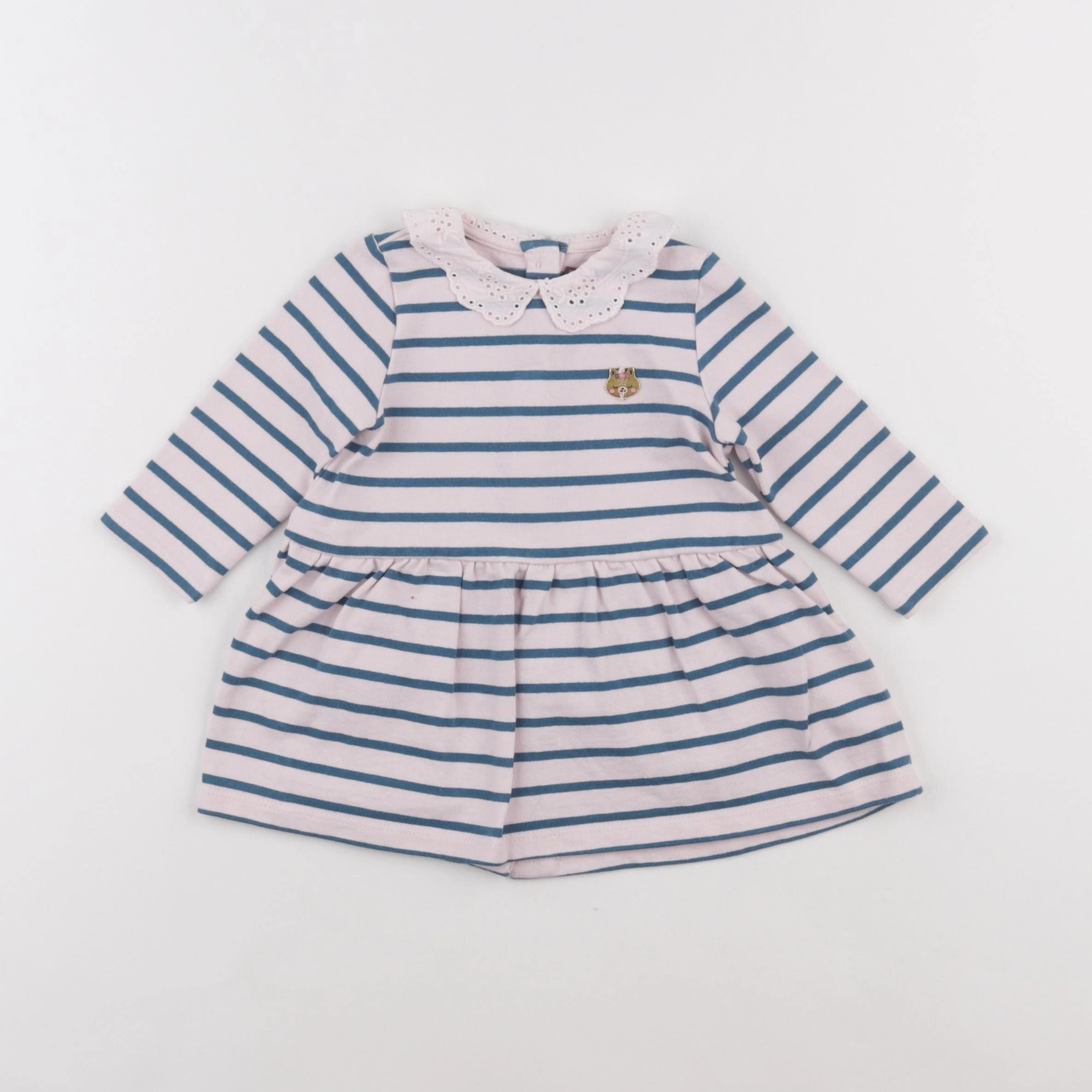 Sergent Major - robe rose, bleu - 9 mois