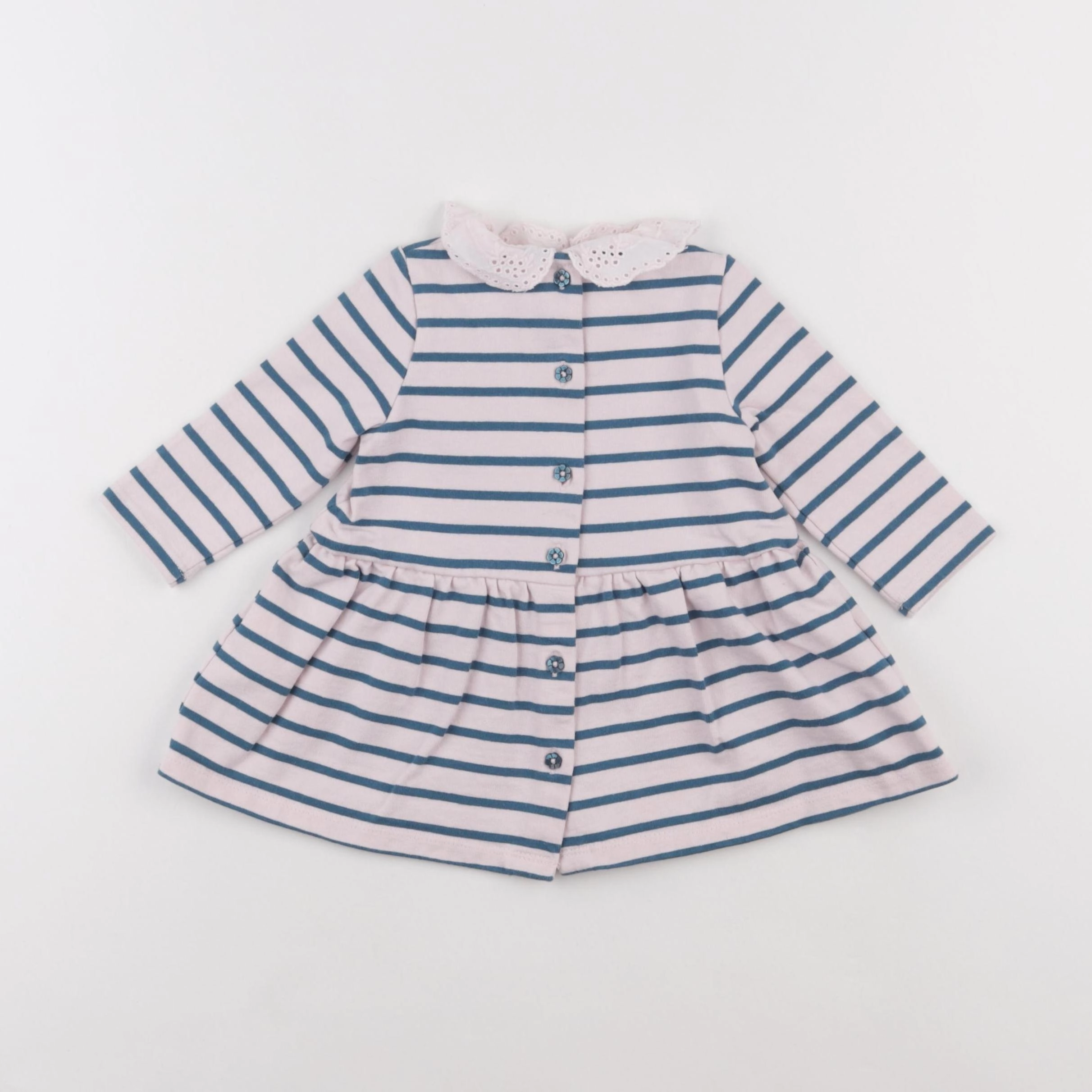 Sergent Major - robe rose, bleu - 9 mois