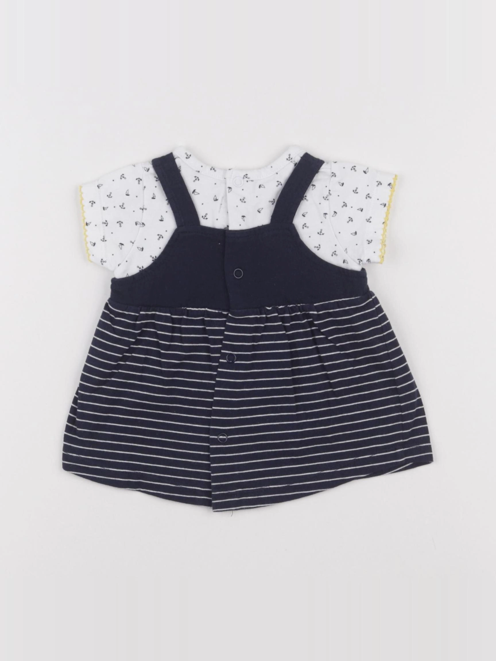Terre de marins - tee-shirt bleu, blanc - 6 mois