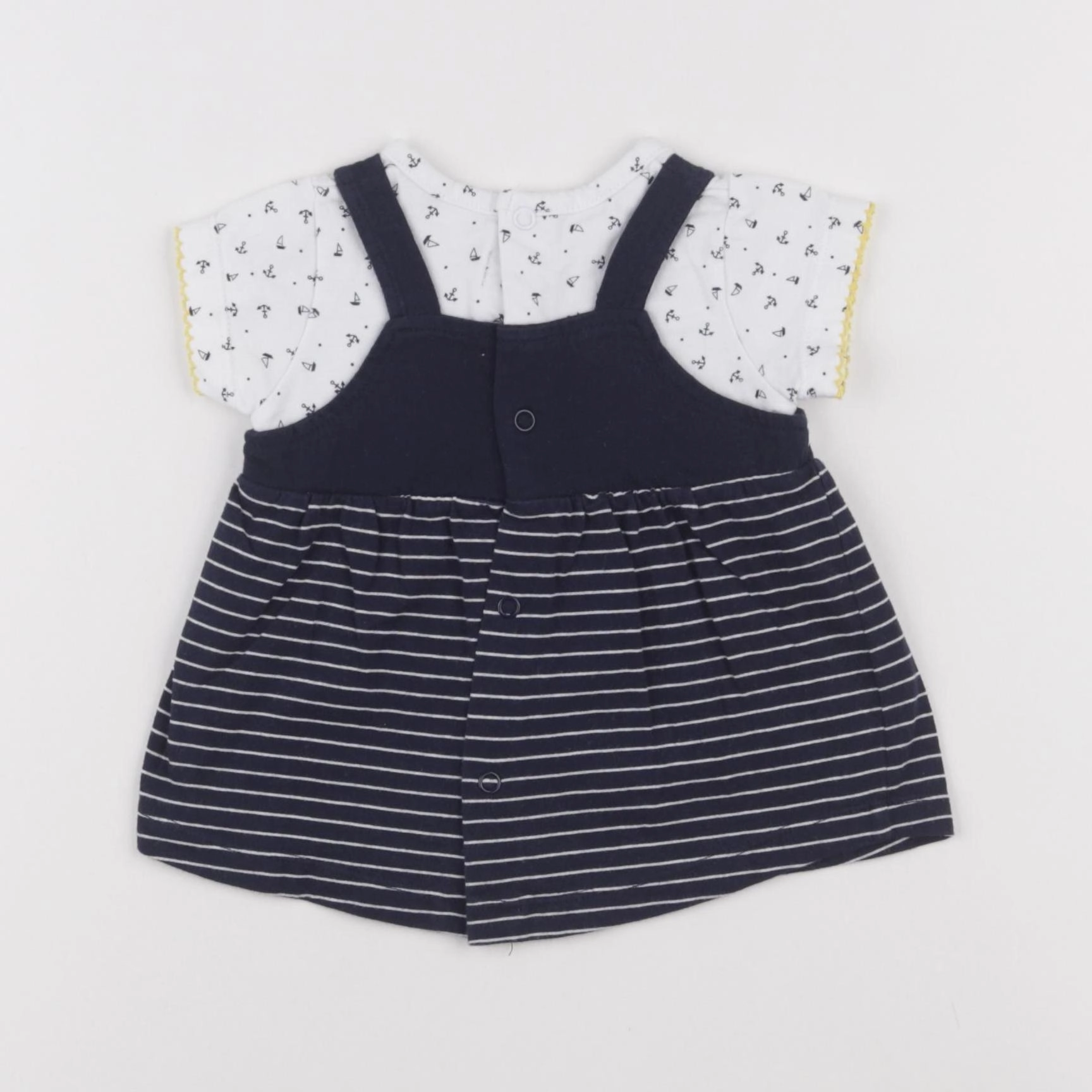 Terre de marins - tee-shirt bleu, blanc - 6 mois