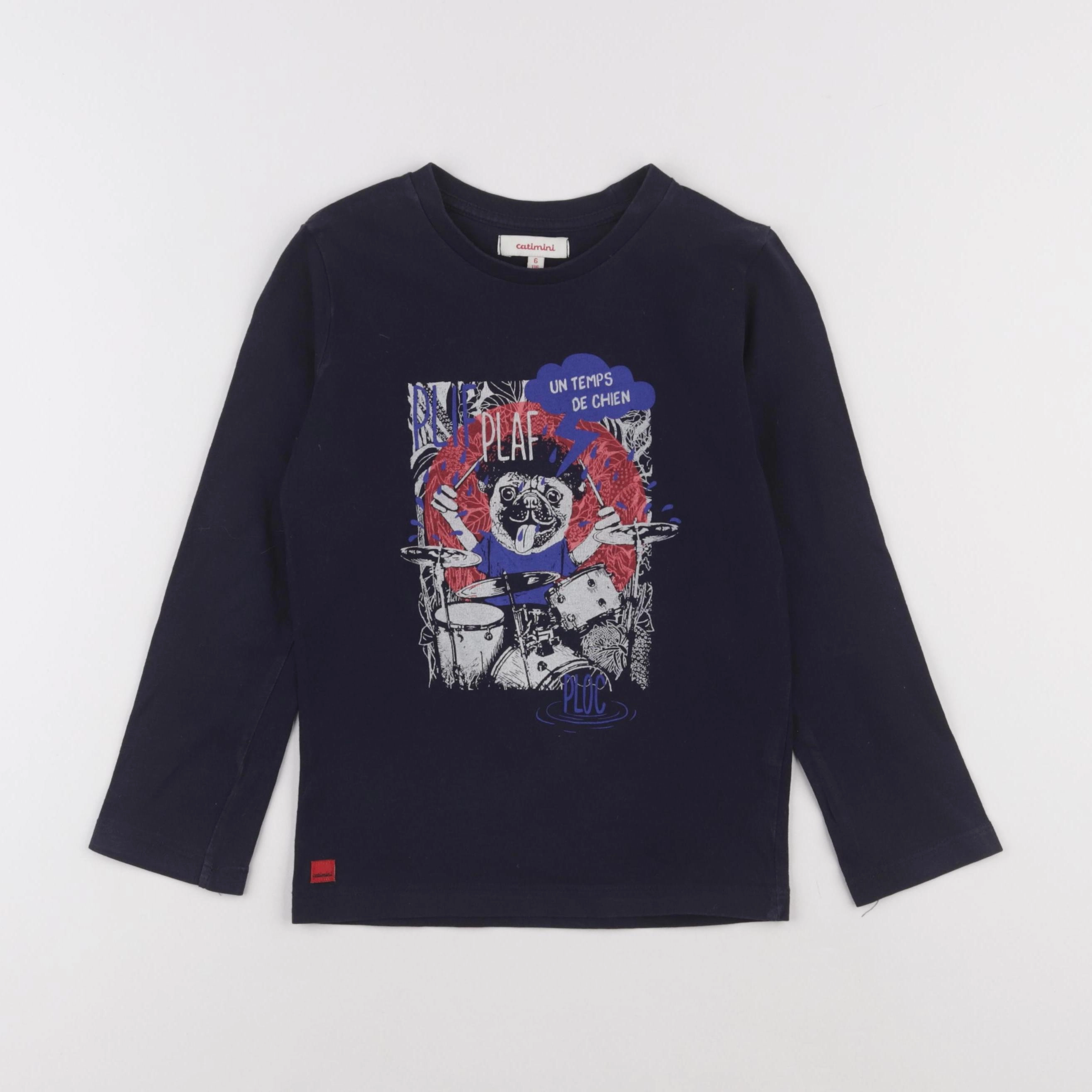 Catimini - tee-shirt bleu - 6 ans