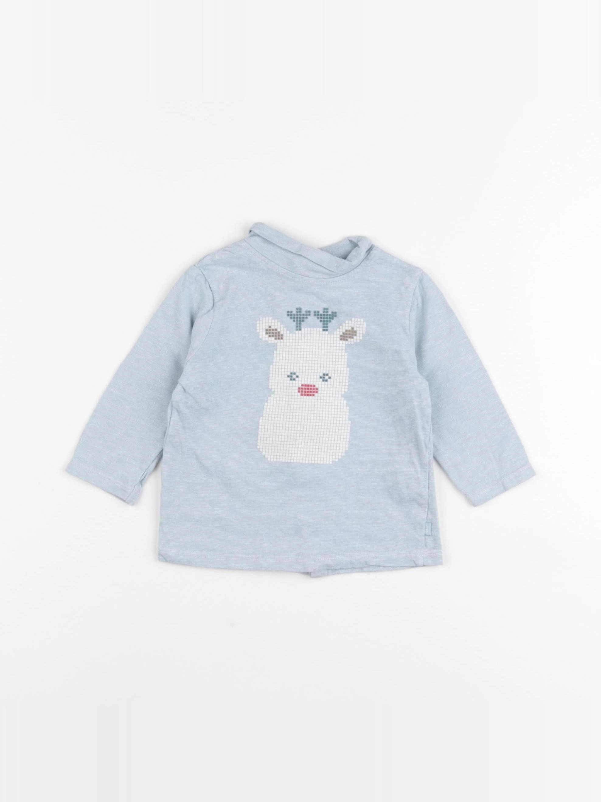 Obaïbi - sous-pull bleu - 6 mois