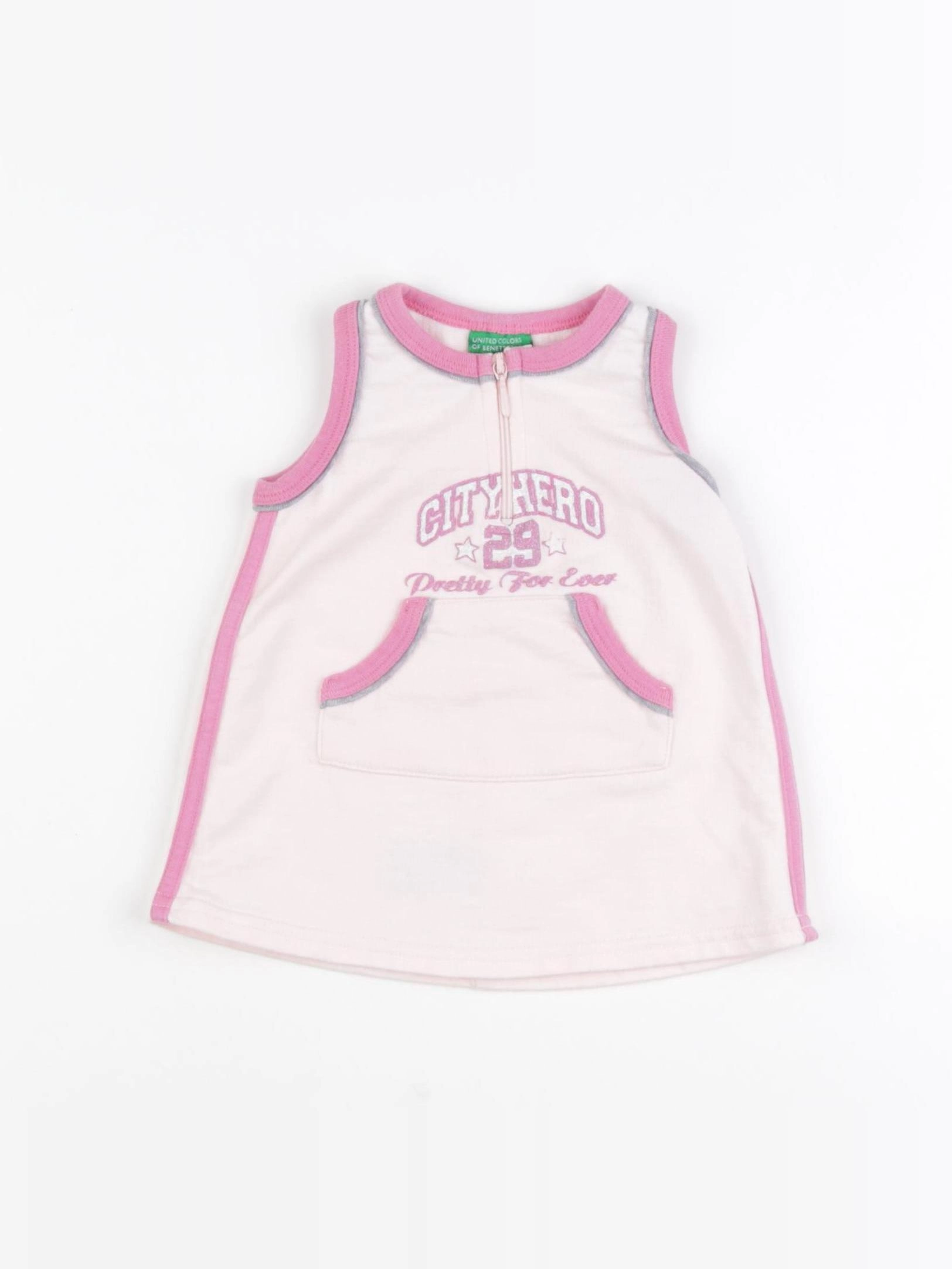 Benetton - robe rose - 6 mois