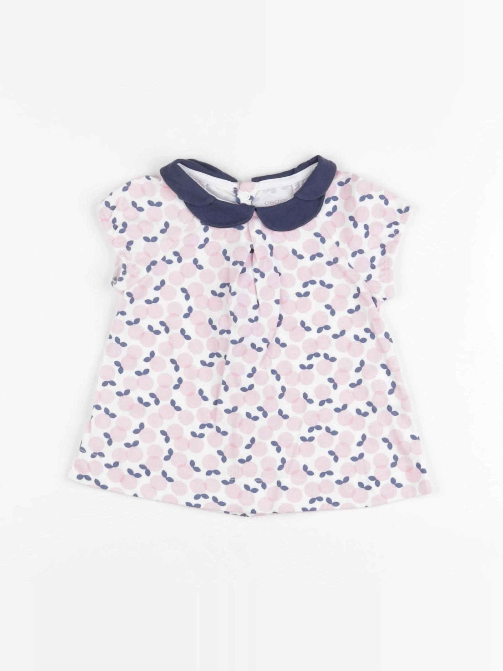 Obaïbi - robe bleu, rose - 6 mois
