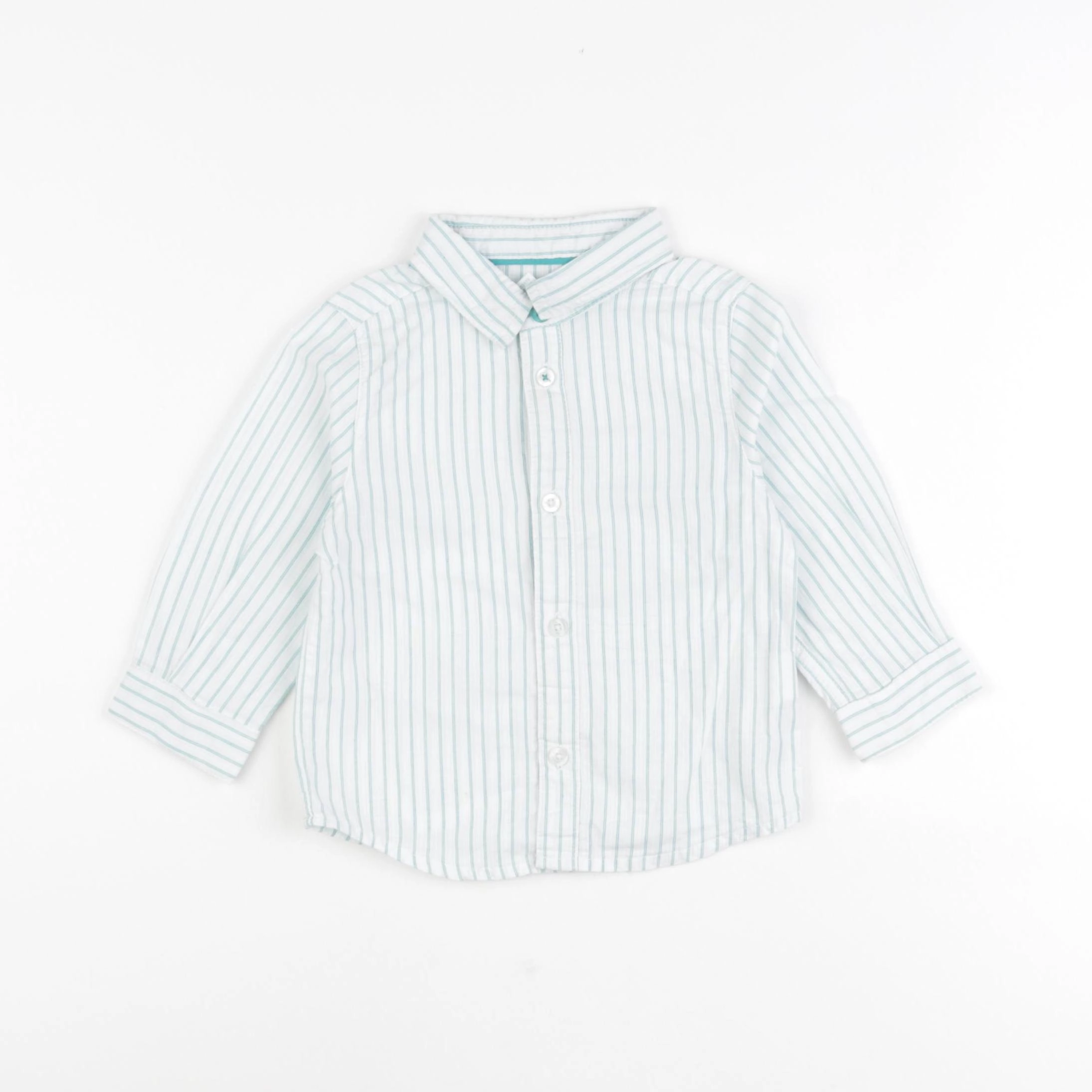 Obaïbi - chemise bleu - 12 mois