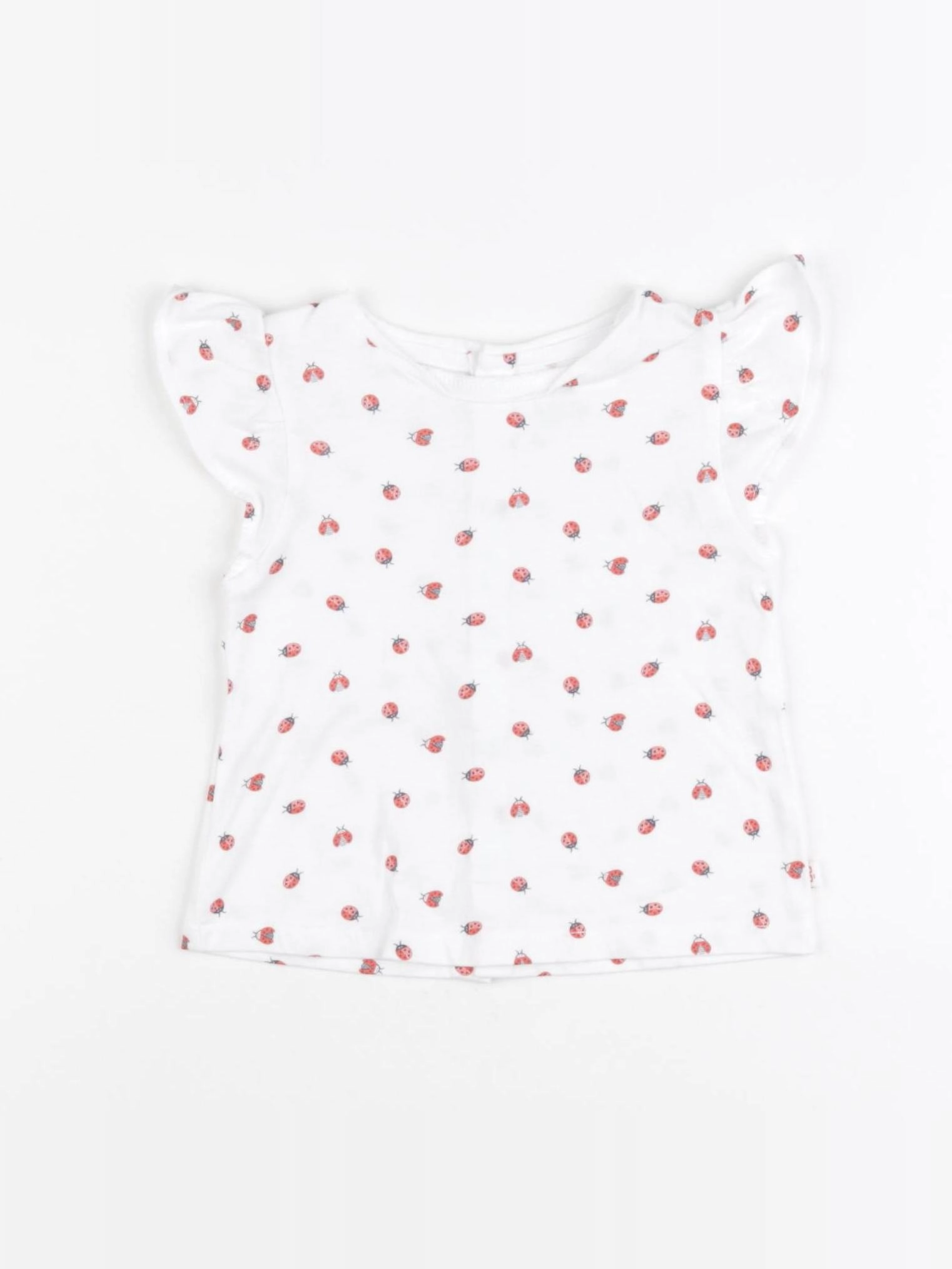 Obaïbi - tee-shirt blanc, rouge - 6 mois