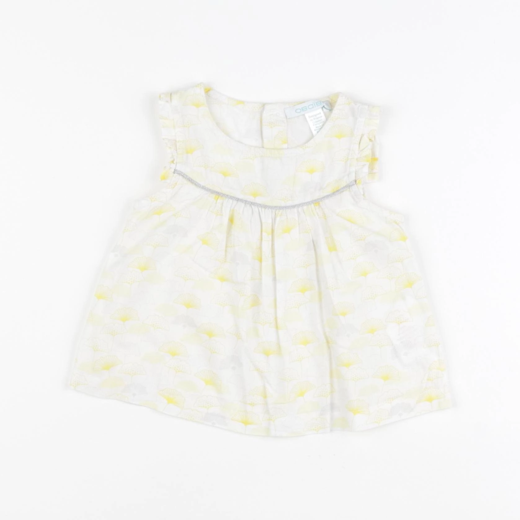 Obaïbi - robe blanc, jaune - 6 mois
