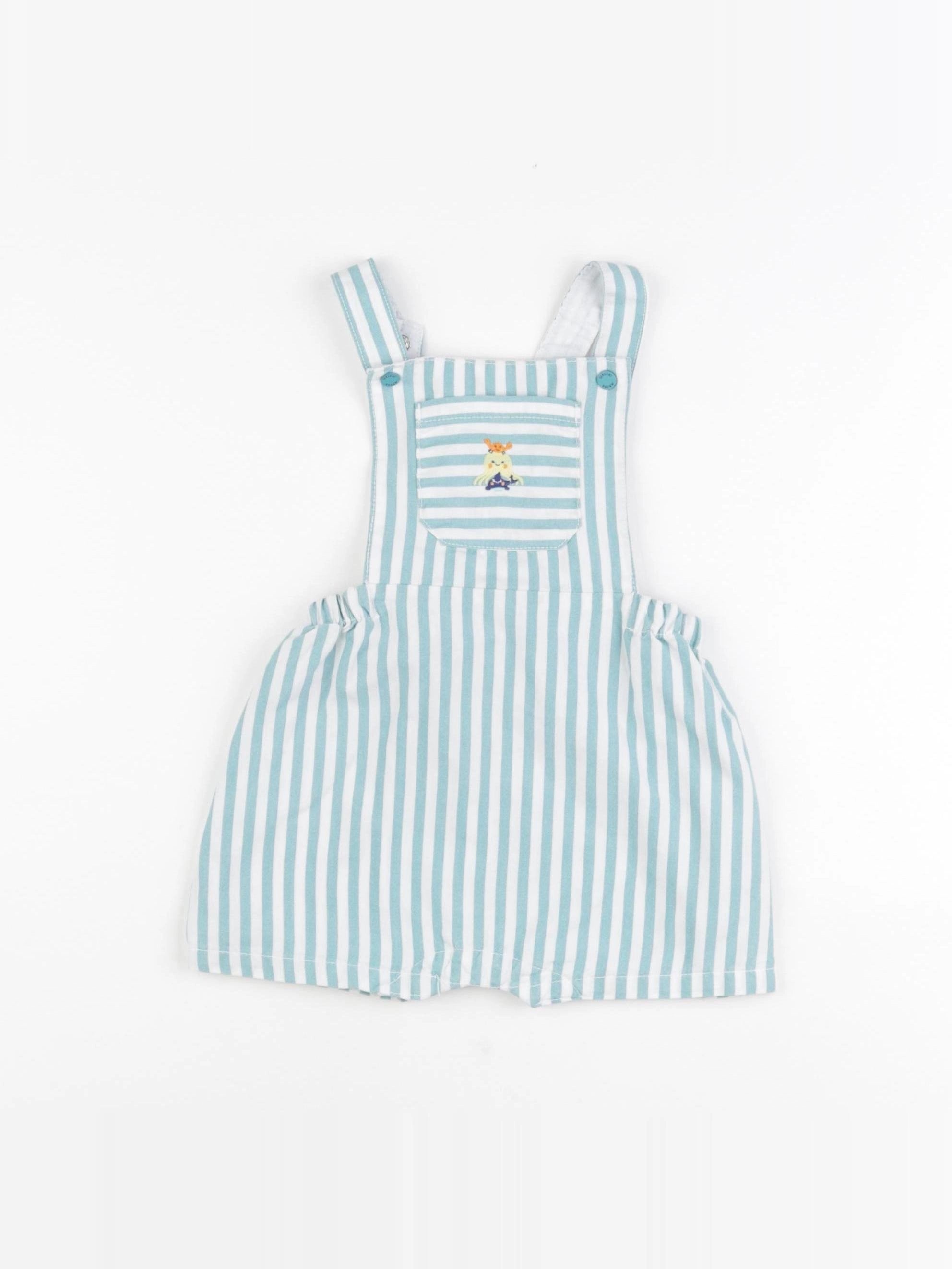 Sergent Major - salopette blanc, bleu - 24 mois