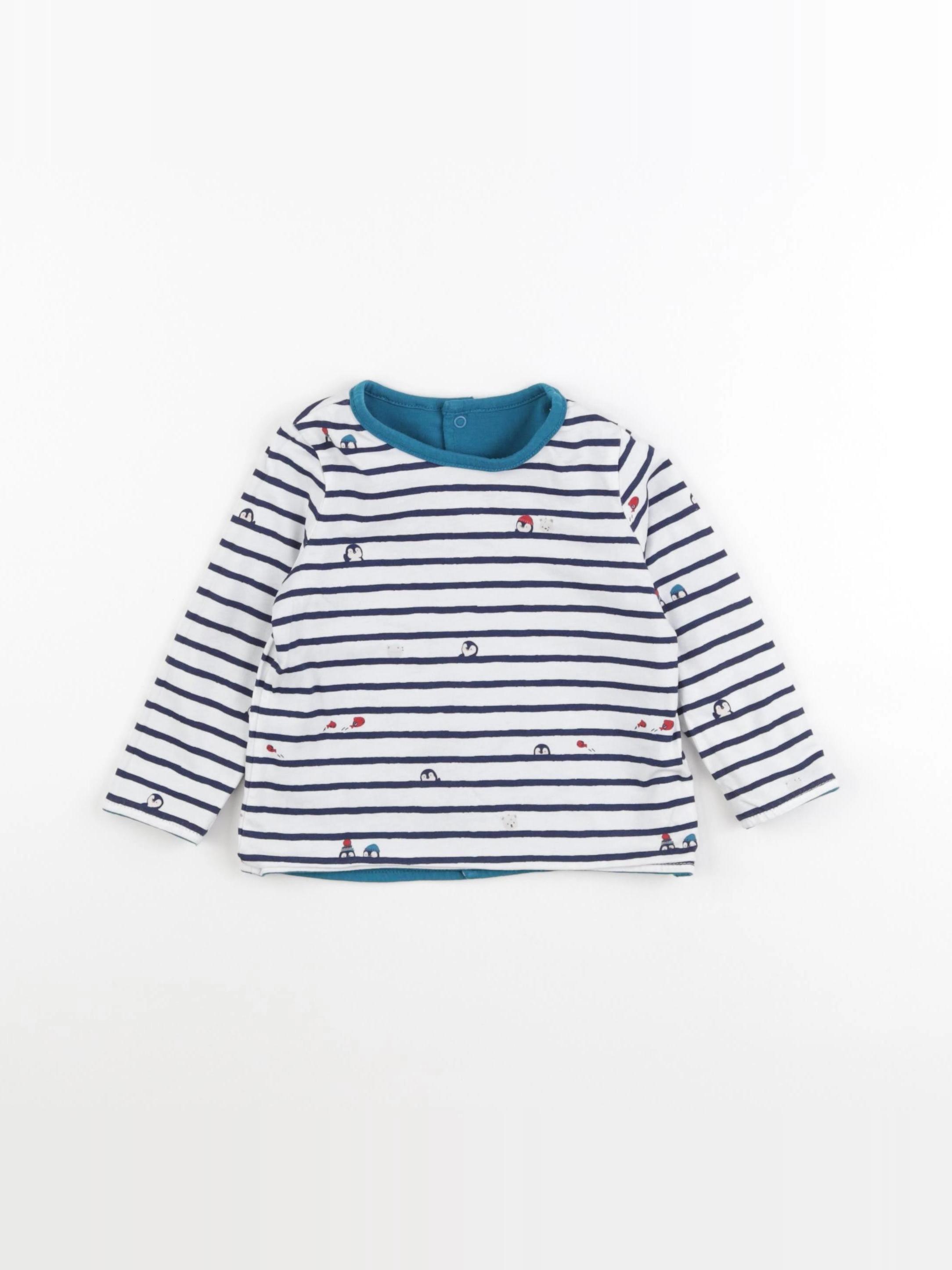 Sergent Major - tee-shirt blanc, bleu - 18 mois