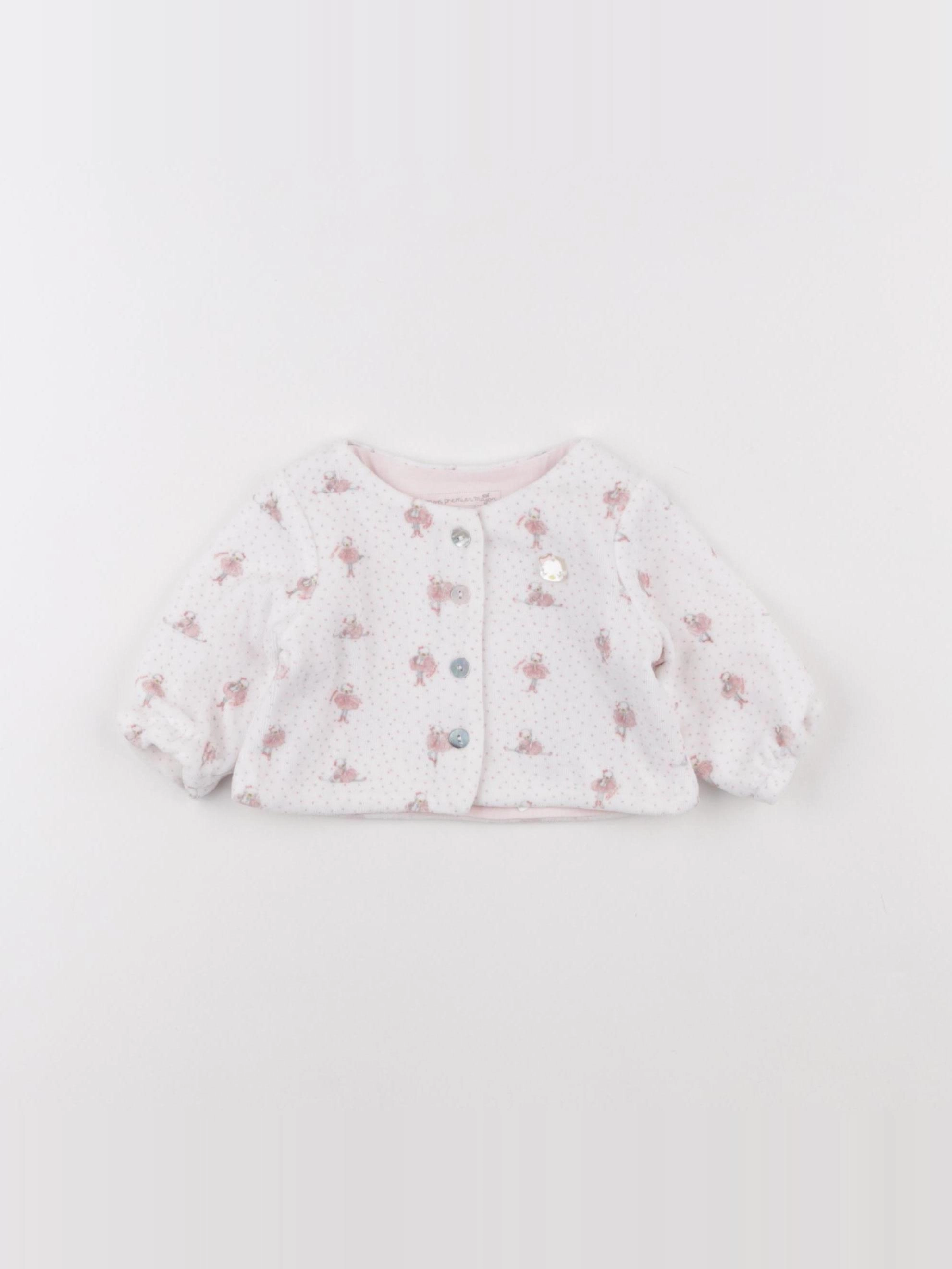 Sergent Major - gilet rose - 1 mois